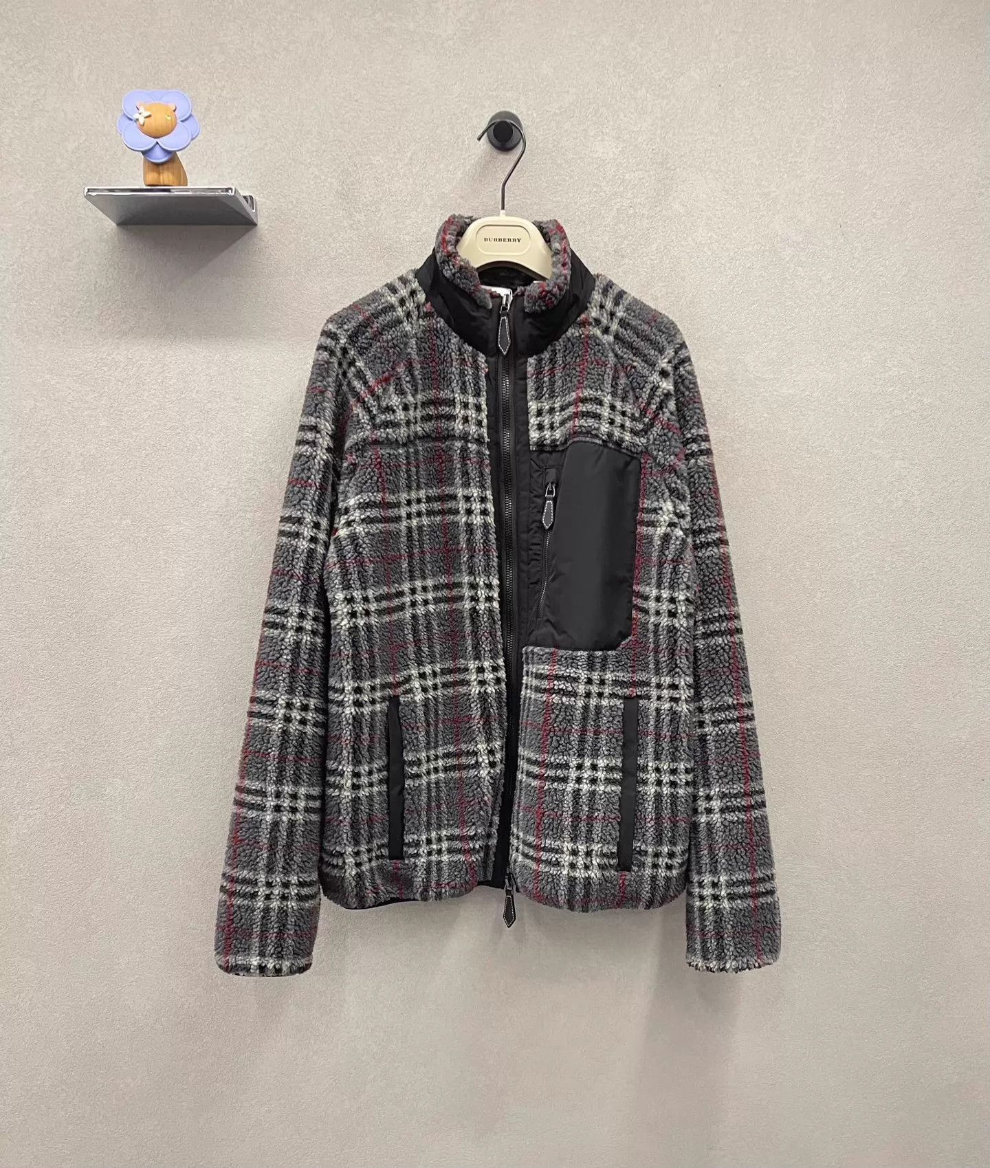 Burberry Plaid Fleece Zip-Up Jacket - Multi, Size M Size US M / EU 48-50 / 2 - 1 Thumbnail