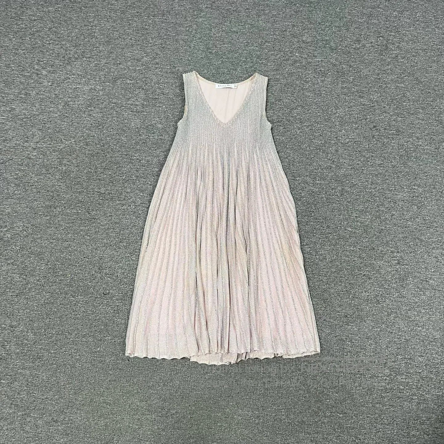 Dior Dior size 34 Pink silver thread sleeveless dress| Size S / US 4 / IT 40 - 1 Thumbnail