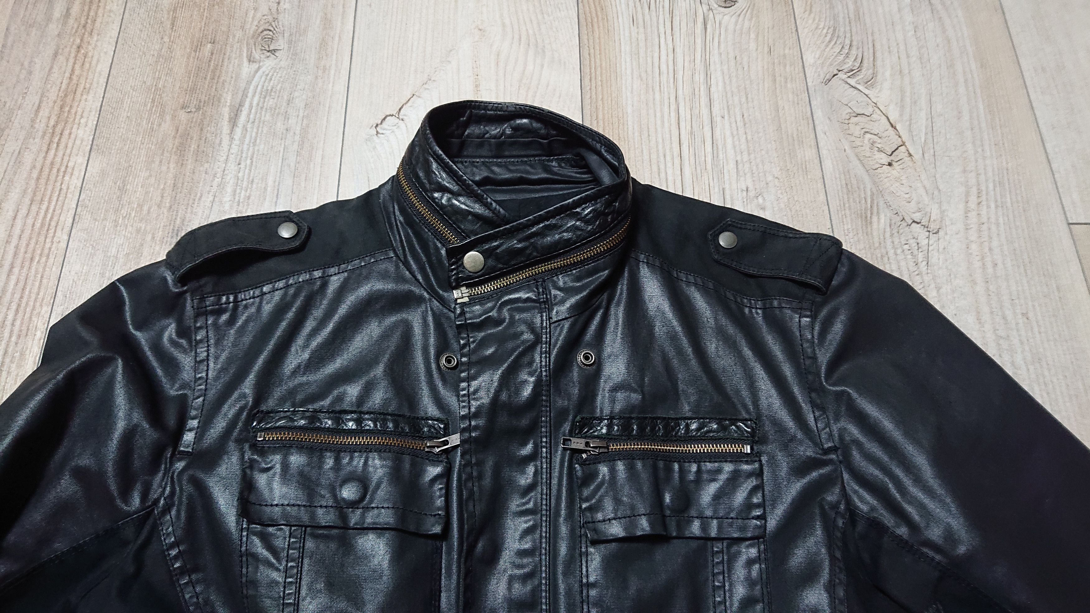 Diesel Vintage Diesel Y2k 90s Leather Biker Military Jacket Black Size US XL / EU 56 / 4 - 2 Thumbnail