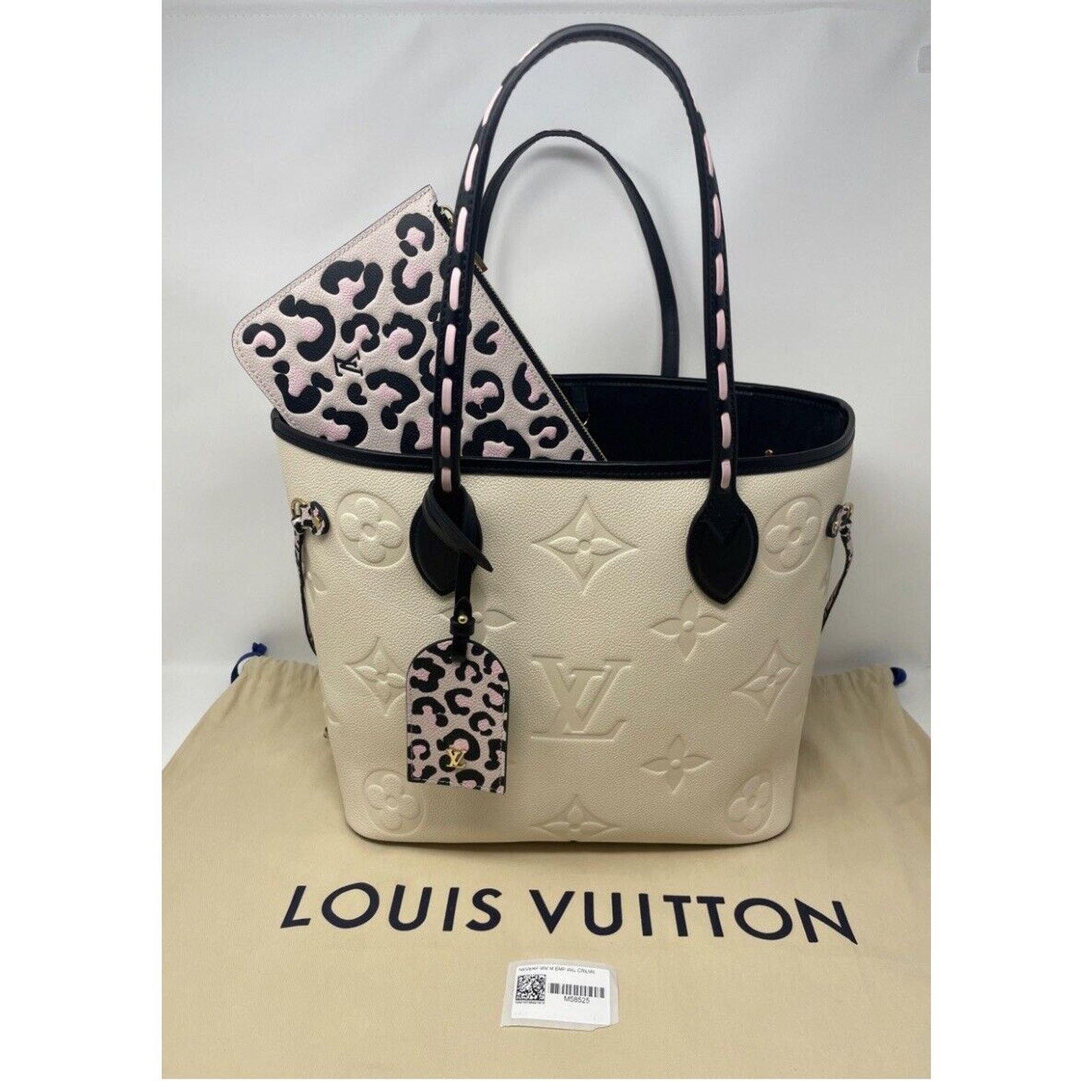 Louis Vuitton Louis Vuitton Neverfull Wild At Heart MM Ivory Leather Size ONE SIZE - 3 Thumbnail