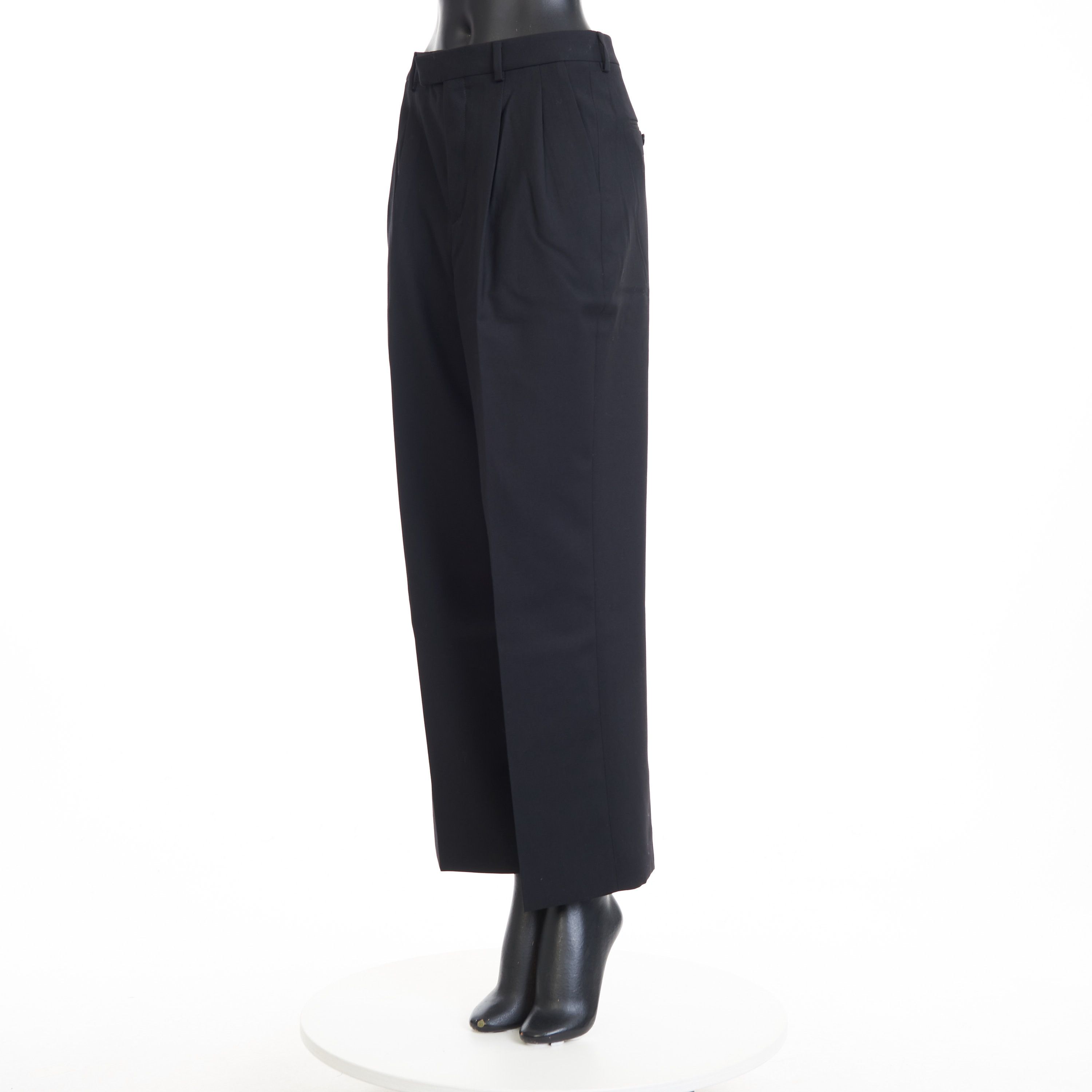 Celine Double-pleated High Waist Margaret Pants In Wool Gabardine Size 26" / US 2 / IT 38 - 2 Thumbnail