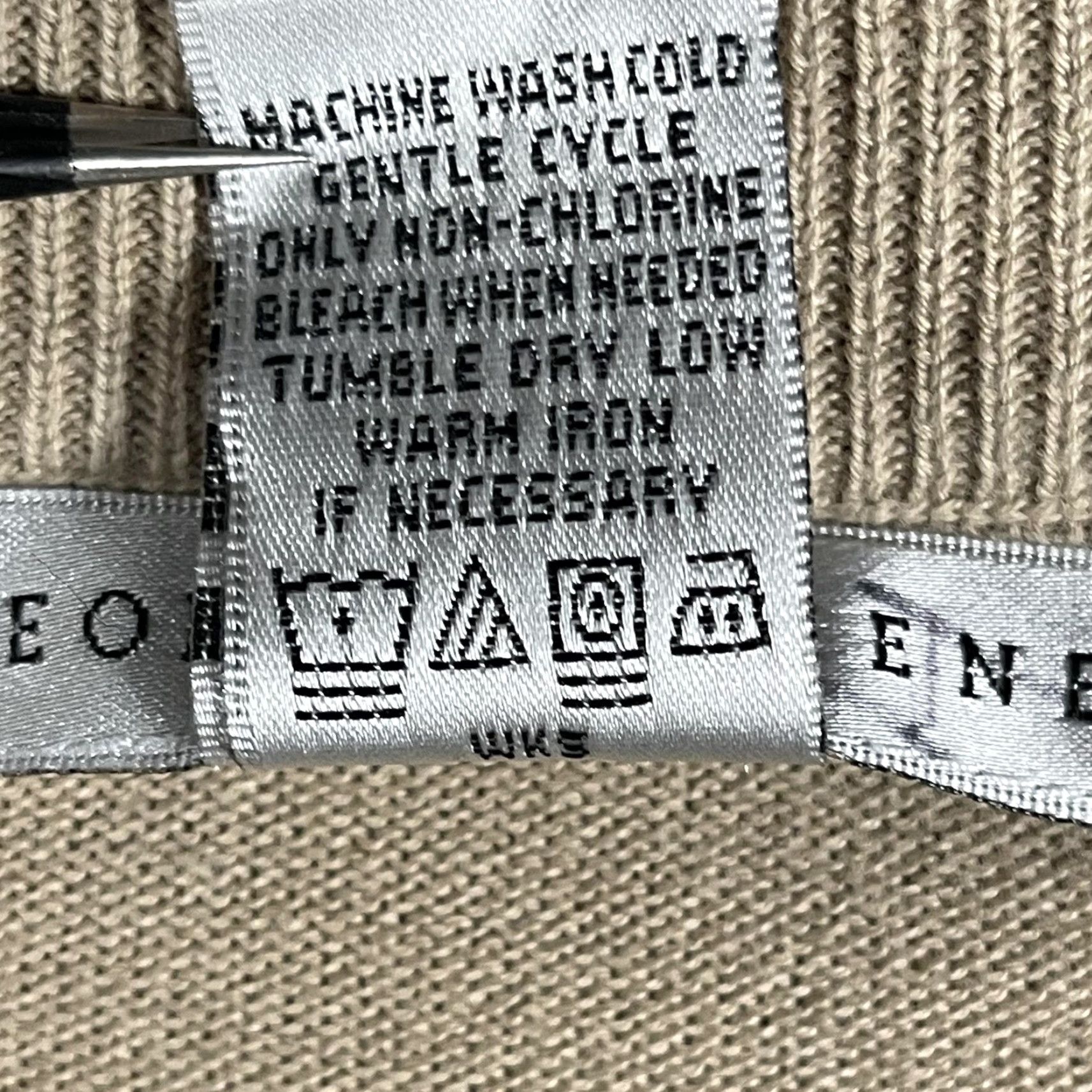 Geoffrey Beene Geoffrey Beene Sweater Mens Large Beige Cotton Cable-Knit Quarter Zip Pullover Size US L / EU 52-54 / 3 - 5 Thumbnail