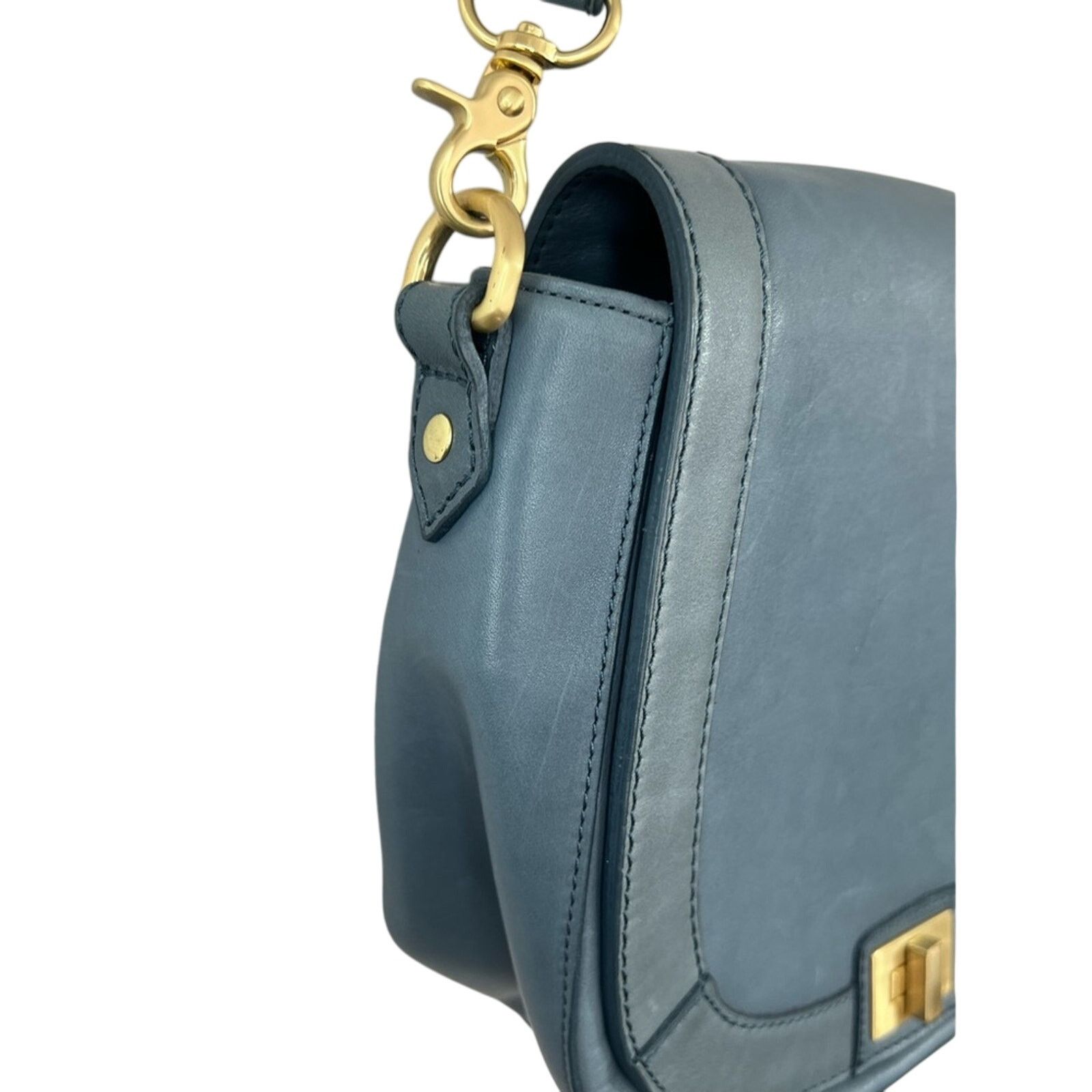 BRAHMIN Brahmin Southcoast Sonny Crossbody Purse Turnlock Teal Aqua Size ONE SIZE - 5 Thumbnail