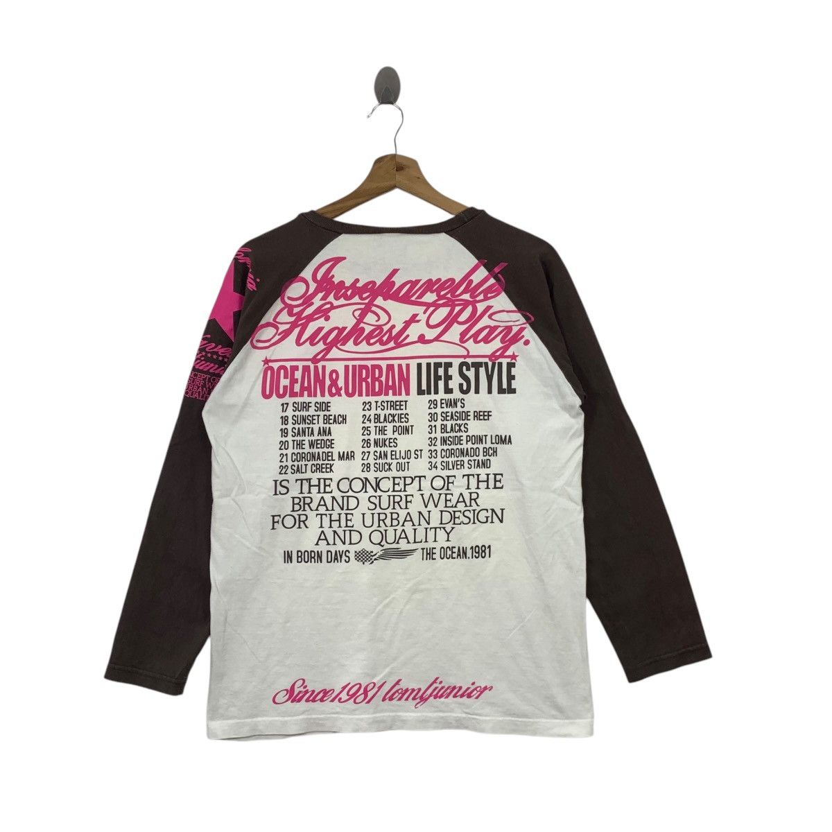 Japanese Brand × Vintage TMTJR Surfing Surfwear Long Sleeve Tee Shirt Size US L / EU 52-54 / 3 - 5 Thumbnail