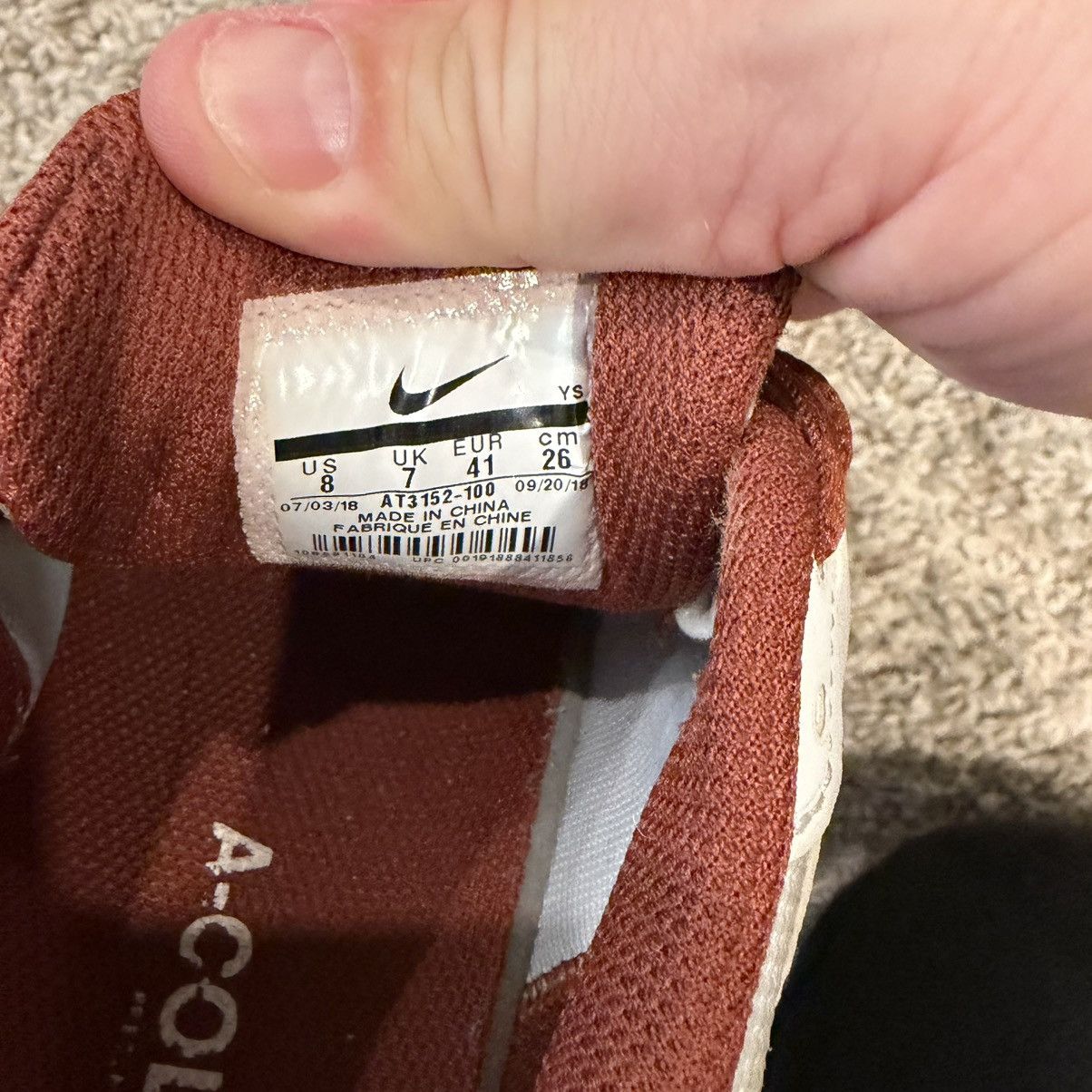 A-COLD-WALL* × Nike Nike A Cold Wall Vomero 5 Sail Size US 8 / EU 41 - 9 Thumbnail
