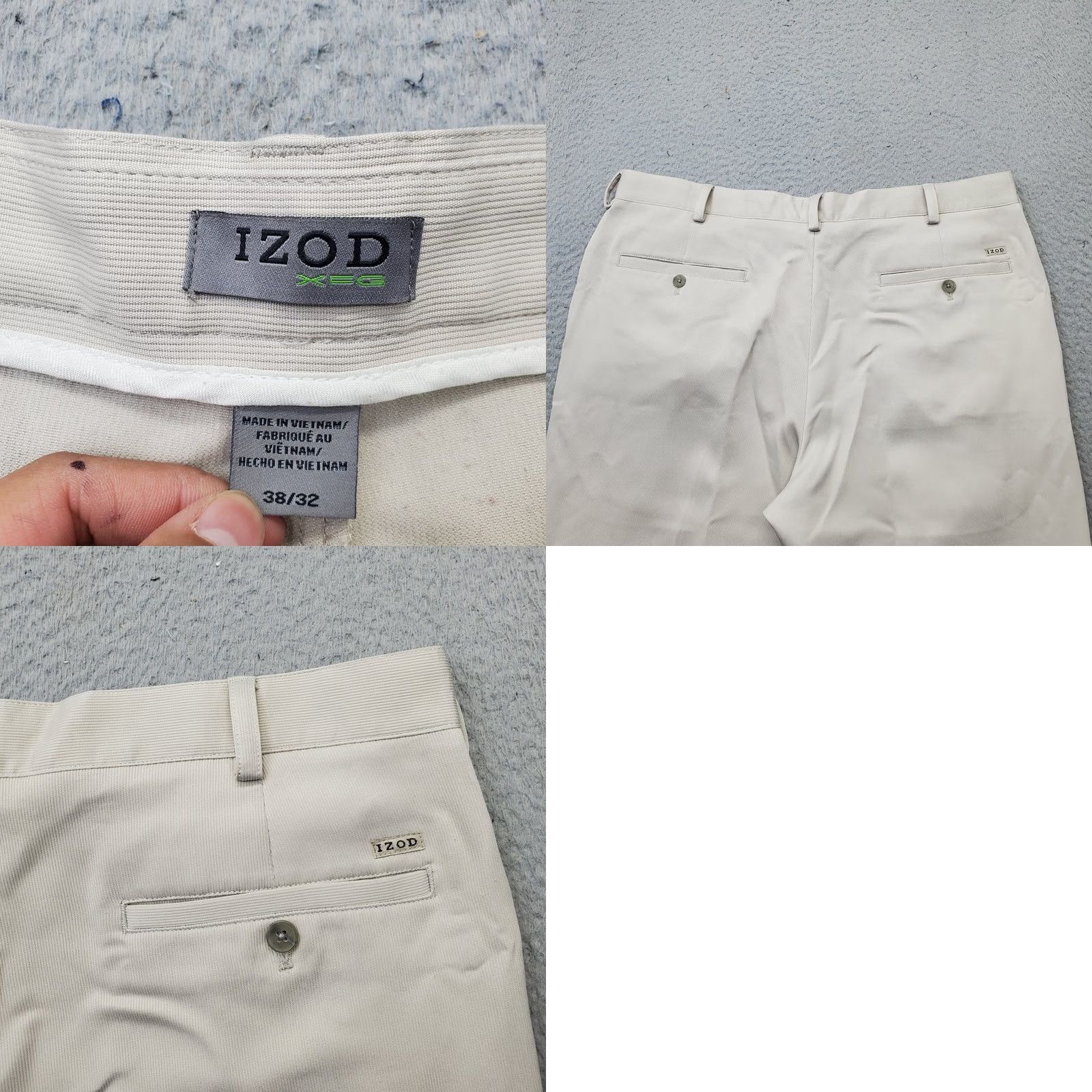 Izod IZOD Mens 38 Chino Pants Tan 100% Cotton Stretch Regular Size 38 Size US 38 / EU 54 - 8 Thumbnail