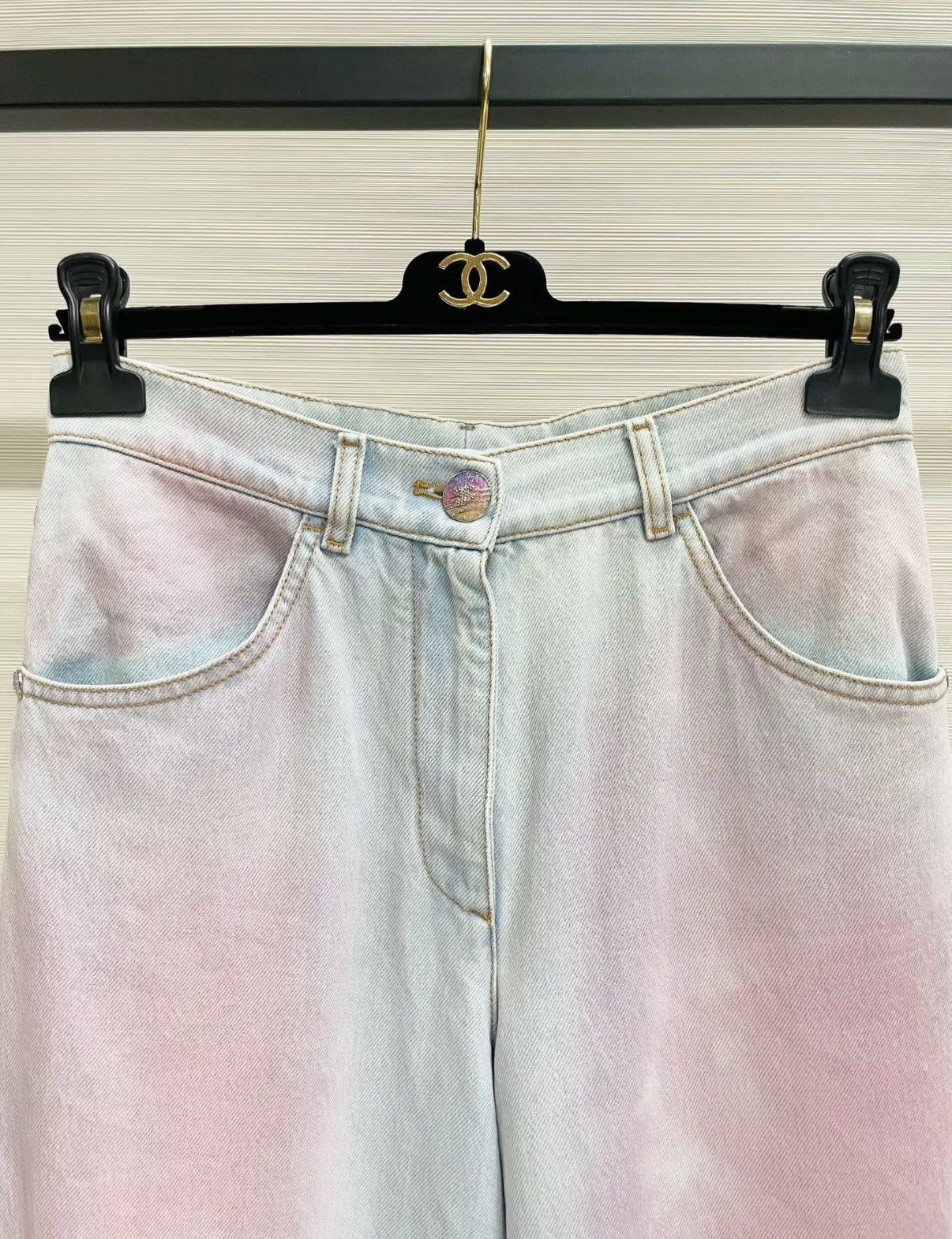 Chanel Chanel F36 24C Collection Tie-Dye Wide-Leg Jeans J33 Size 25" / US 0 / IT 36 - 2 Thumbnail