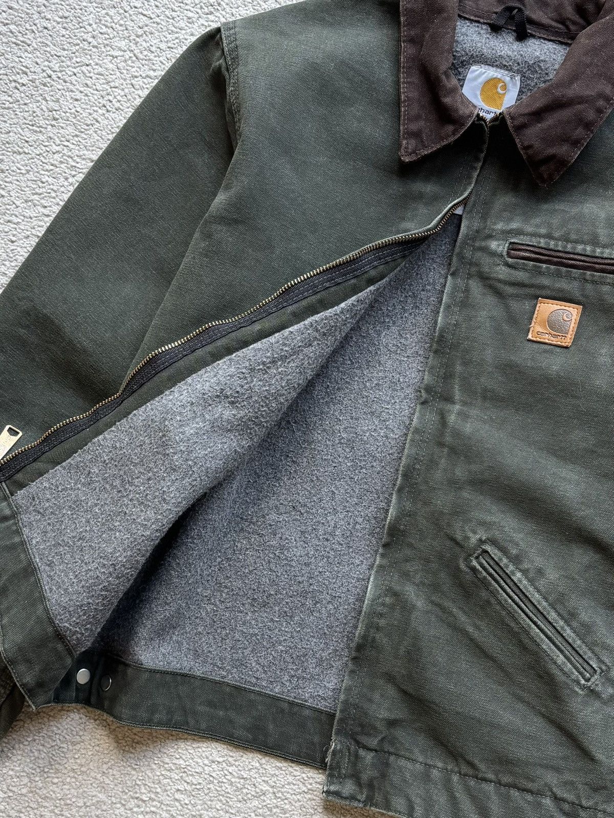 Carhartt × Vintage Vintage 2007 Carhartt 'J97 MOS' Blanket-Lined Detroit Jacket Size US S / EU 44-46 / 1 - 7 Thumbnail
