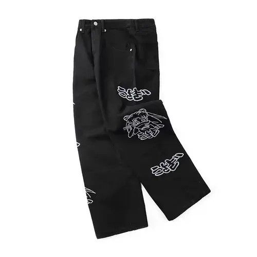 Jean Pants Print streetwear jeans Size US 33 - 1 Thumbnail