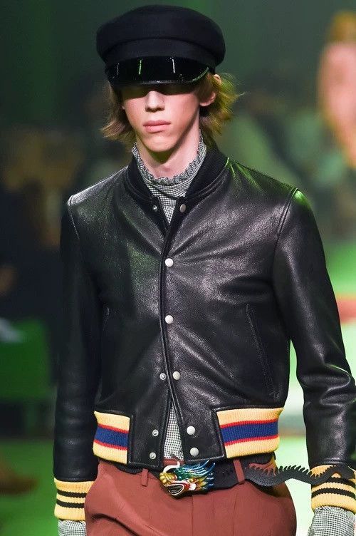 Gucci Gucci Men's Tiger Head Leather Jacket-2506 Size US S / EU 44-46 / 1 - 1 Thumbnail