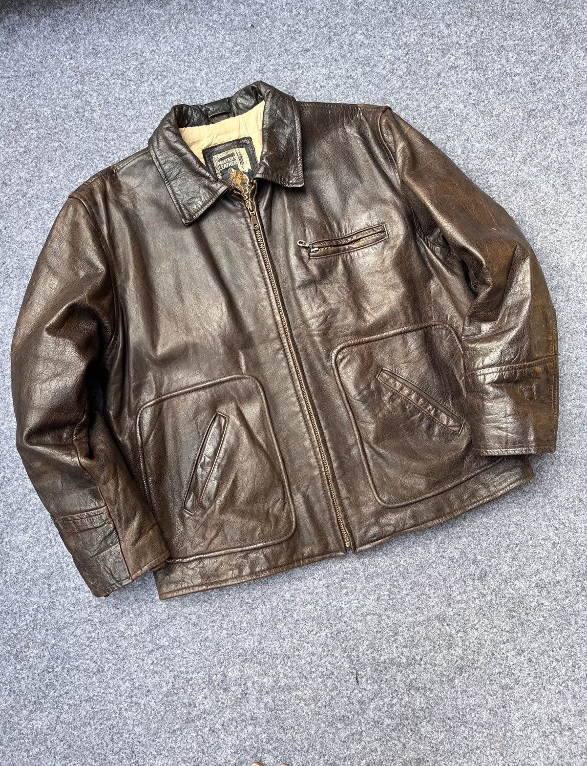 Vintage Vintage riders leather jacket Size US XL / EU 56 / 4 - 3 Thumbnail
