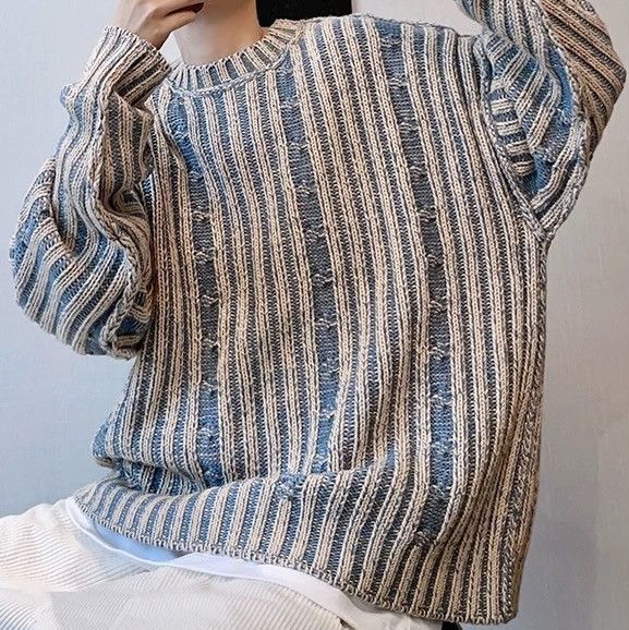 Japanese Brand × Vintage Reversible retro cable knit sweater knitwear jumper Size US XXL / EU 58 / 5 - 3 Thumbnail