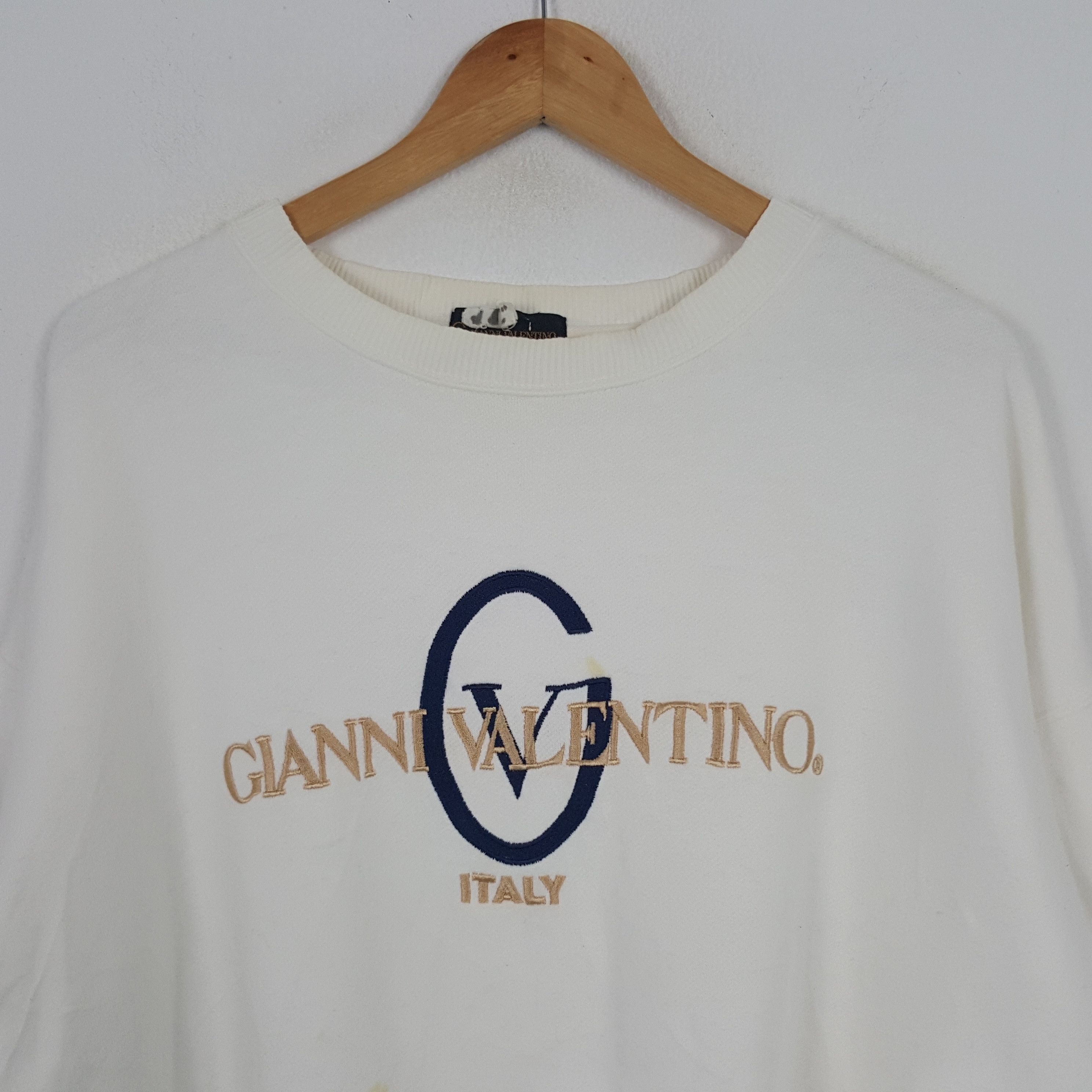 Gianni Valentino × Valentino × Vintage Vintage Gianni Valentino Italian Brand Embroidery Sweatshirt Size US XXL / EU 58 / 5 - 2 Thumbnail