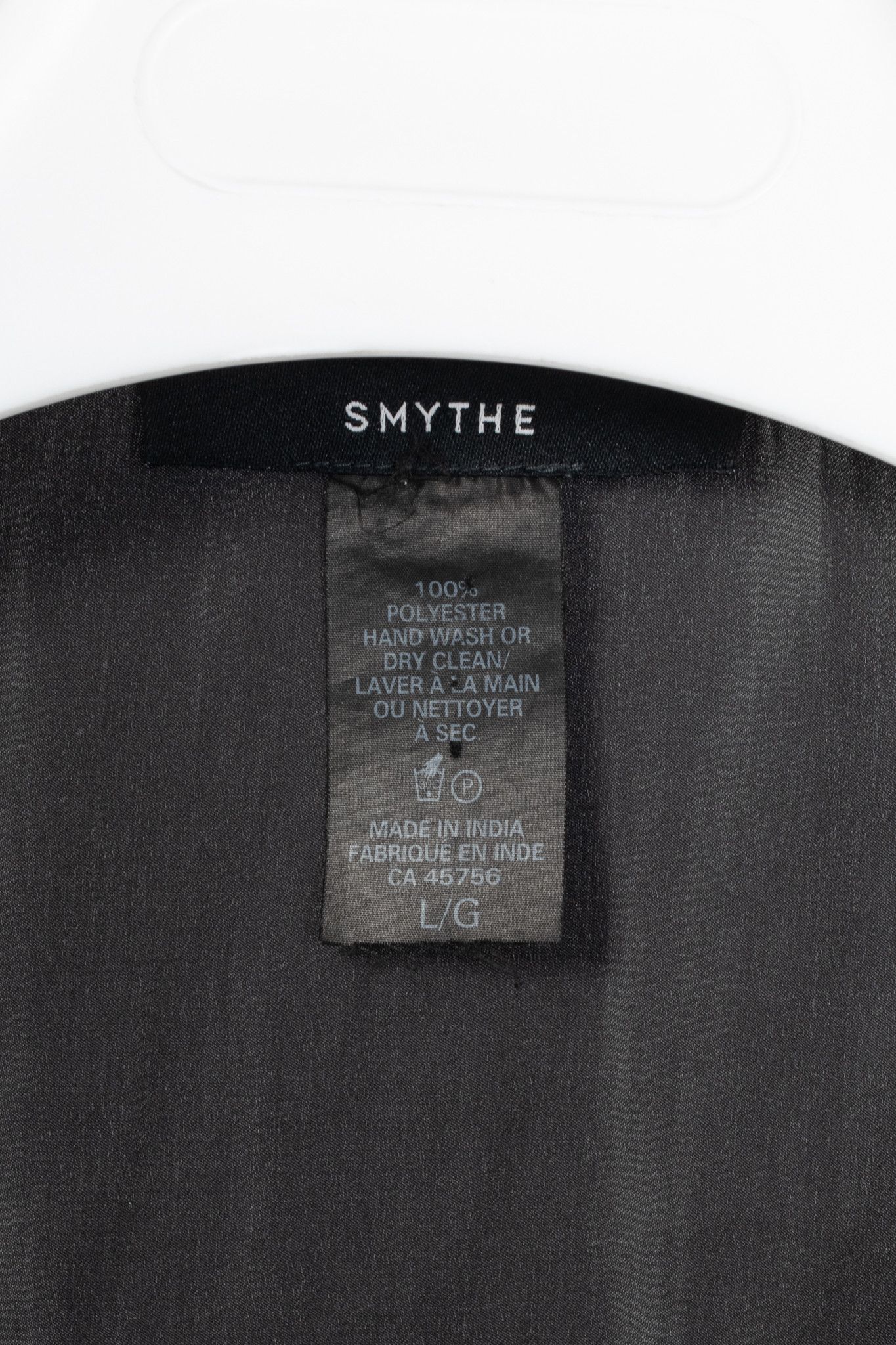 SMYTHE Smythe Carbon Matte-Satin Over-The-Head Ruffle Blouse Size L / US 10 / IT 46 - 4 Thumbnail