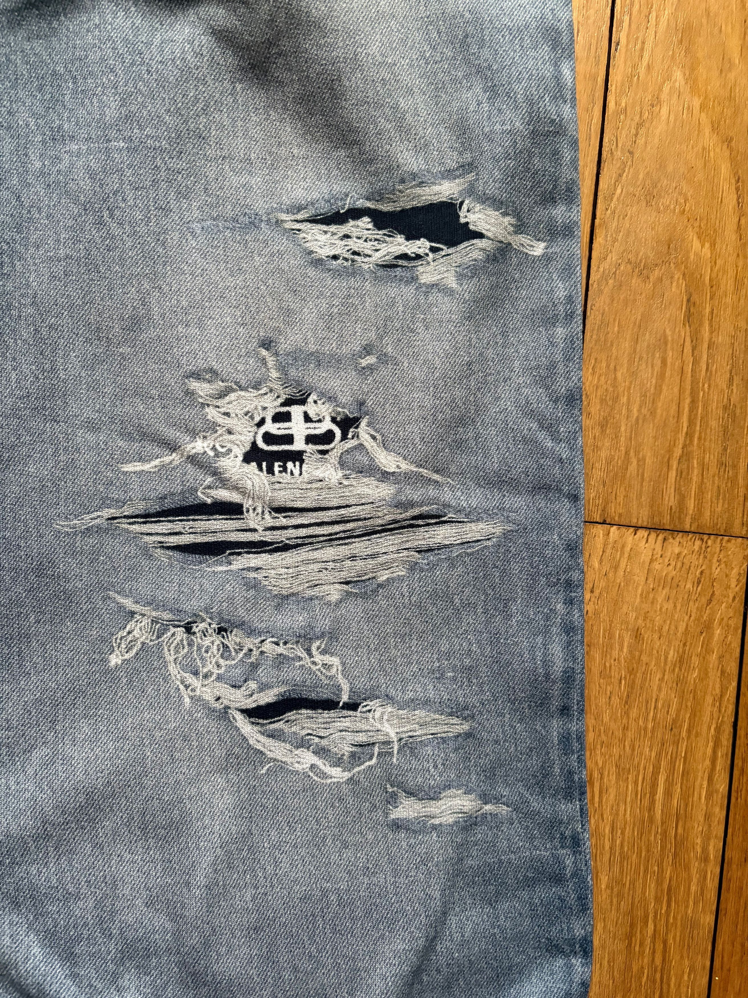 Balenciaga Balenciaga denim trompe l'oeil sweatpants / joggers Size US 34 / EU 50 - 7 Thumbnail