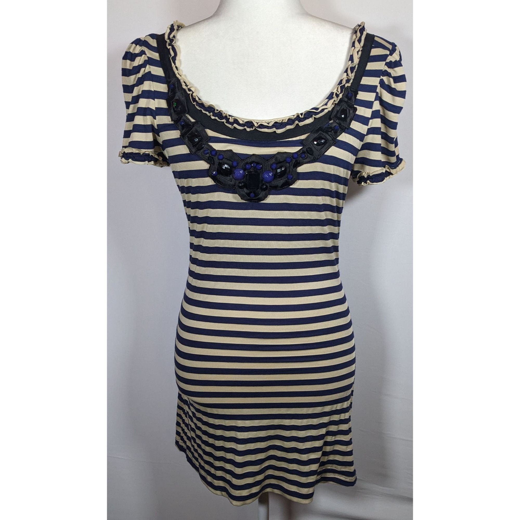 Other Twelve By Twelve Los Angeles 80s Style Striped Embellished D Size L / US 10 / IT 46 - 6 Thumbnail