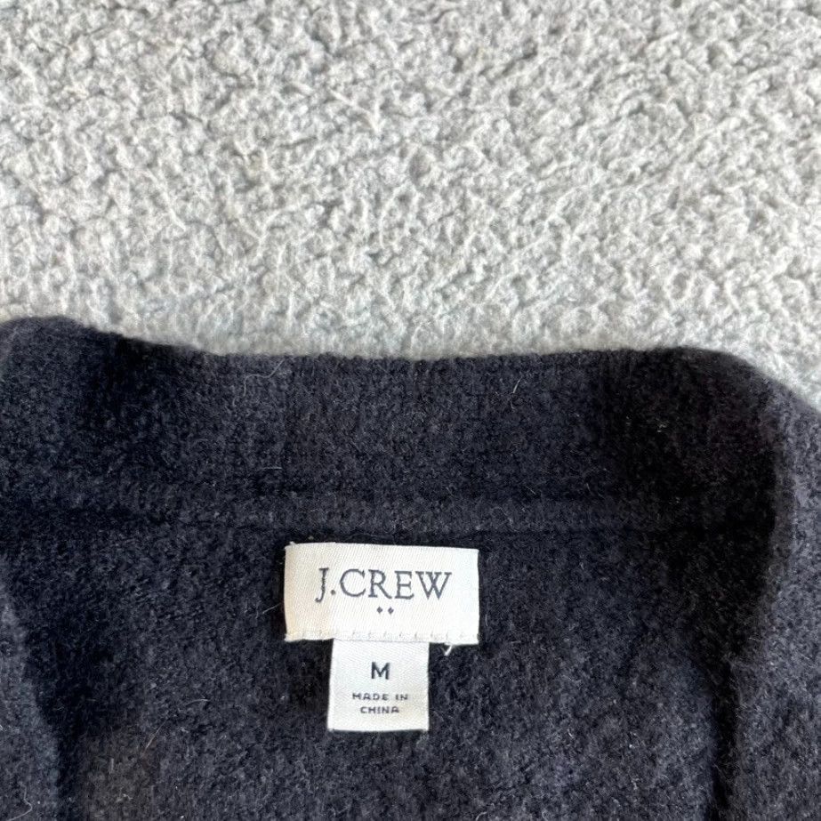 J.Crew J. Crew Cardigan Sweater Womens Medium Black Wool Blend Stretch V Neck Soft Yarn Size M / US 6-8 / IT 42-44 - 3 Thumbnail