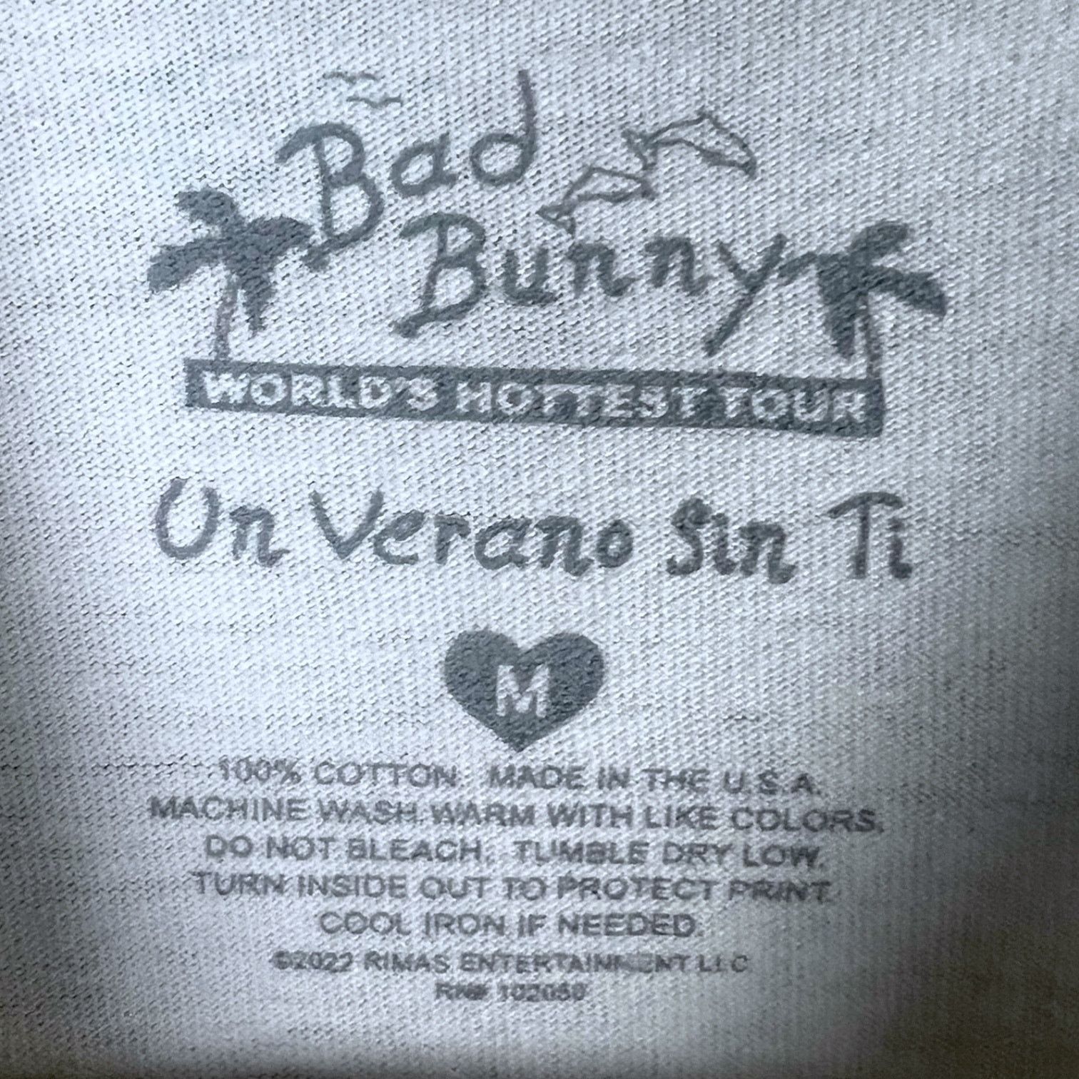 Cotton On Unisex Bad Bunny Un Verano Sin Ti T-Shirt White Size M AUTH Size US M / EU 48-50 / 2 - 3 Thumbnail