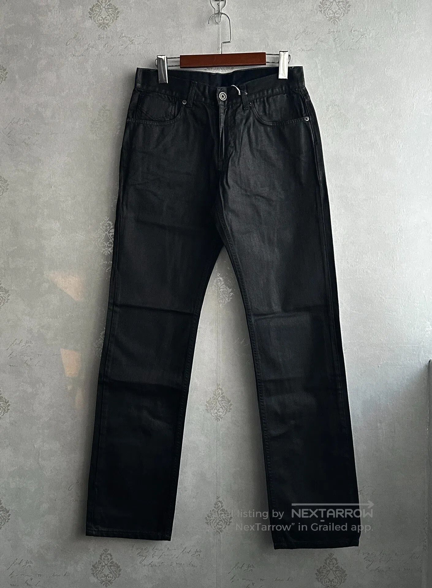 Dirk Bikkembergs DIRK BIKKEMBERGS Glue-coated denim jeans| Size US 30 / EU 46 - 1 Thumbnail