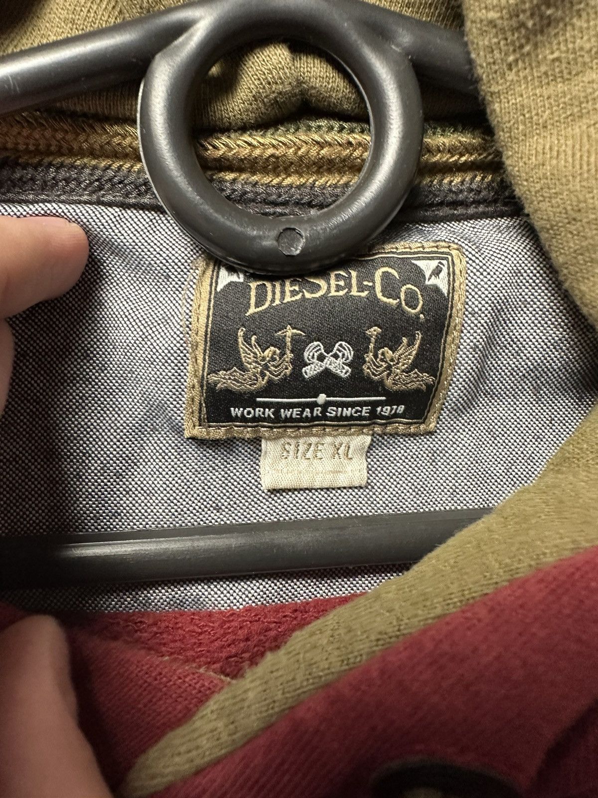 Diesel × Vintage Vintage Diesel hoodie big logo red size L/Xl Size US L / EU 52-54 / 3 - 5 Thumbnail
