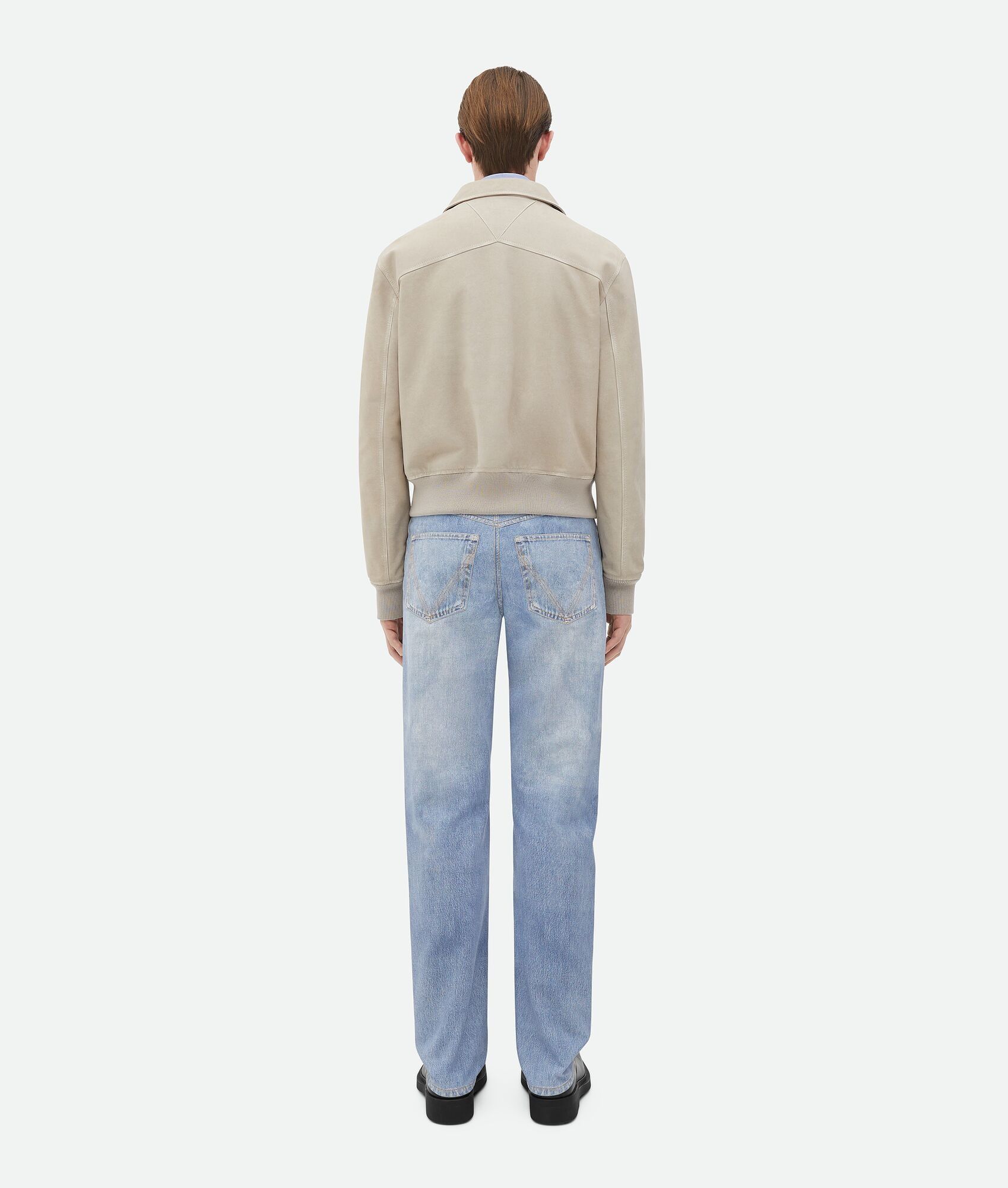 Bottega Veneta o1bcso1str0925 Printed Leather Chino Jacket in Light Beige Size US M / EU 48-50 / 2 - 3 Thumbnail
