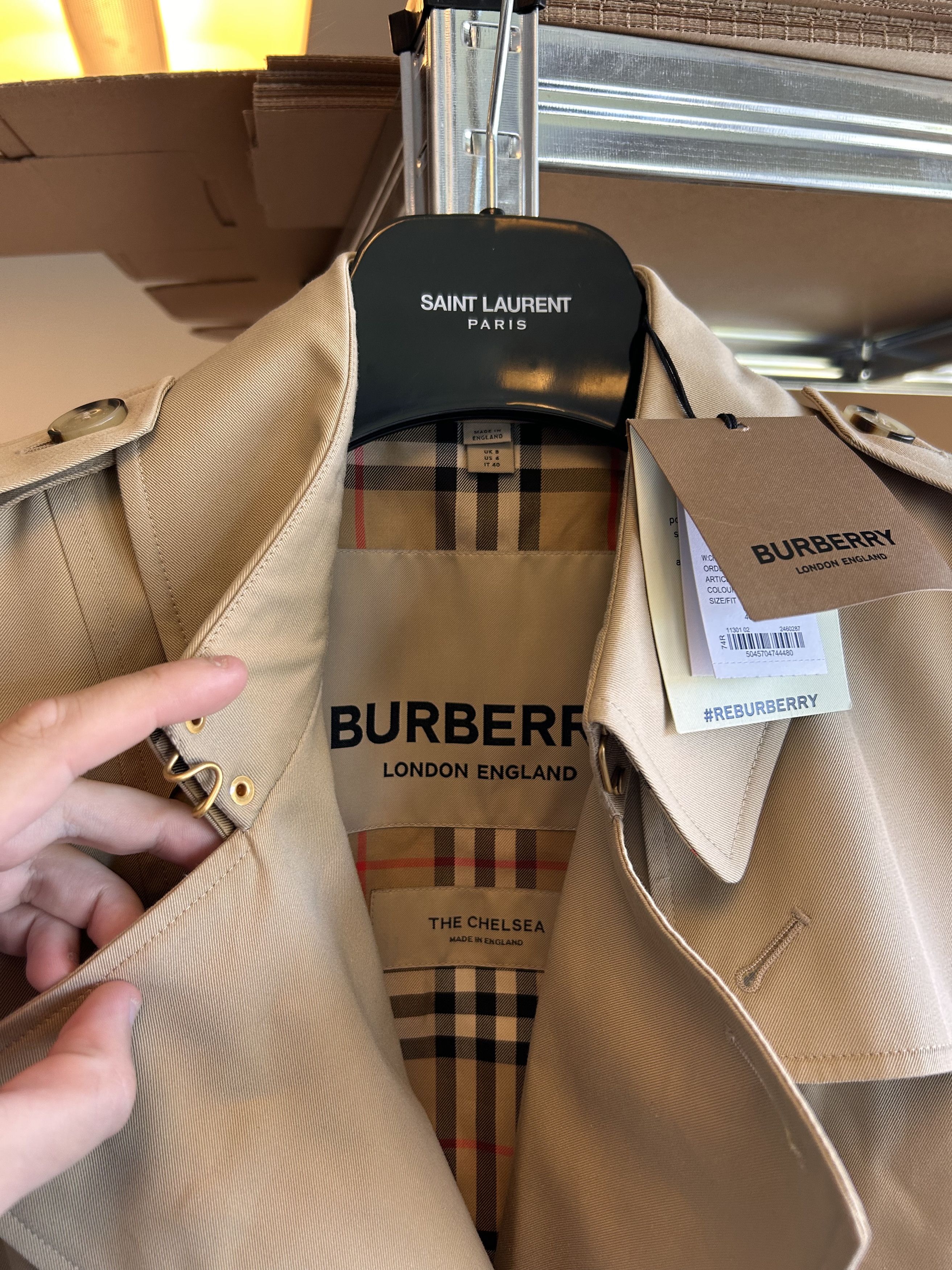Burberry Burberry The Chelsea Check Trench Coat Size S / US 4 / IT 40 - 6 Thumbnail