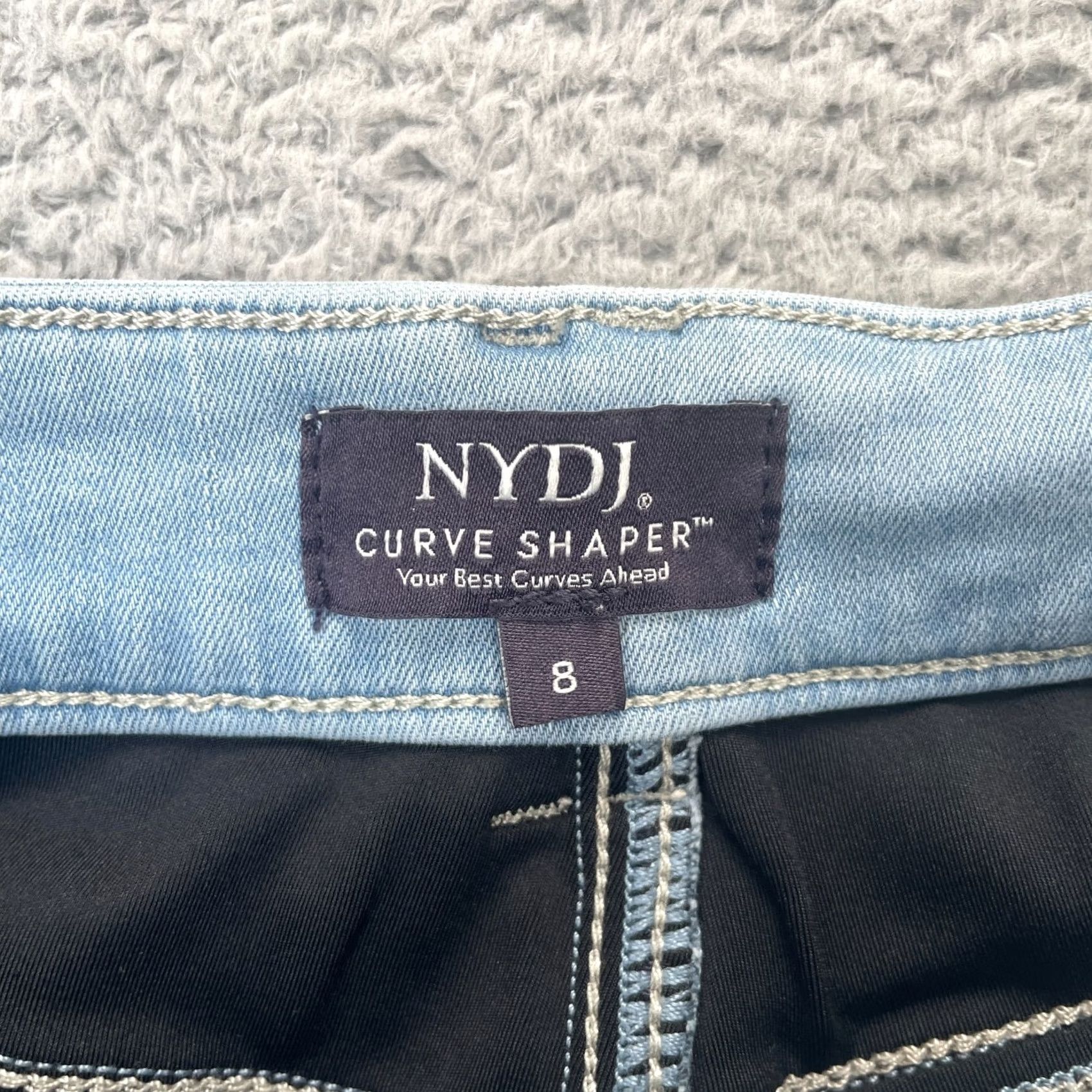 NYDJ NYDJ Jeans Womens 8 Blue Marilyn Straight Leg Stretch Denim Cotton Curves Shaper Size 30" / US 8 / IT 44 - 3 Thumbnail