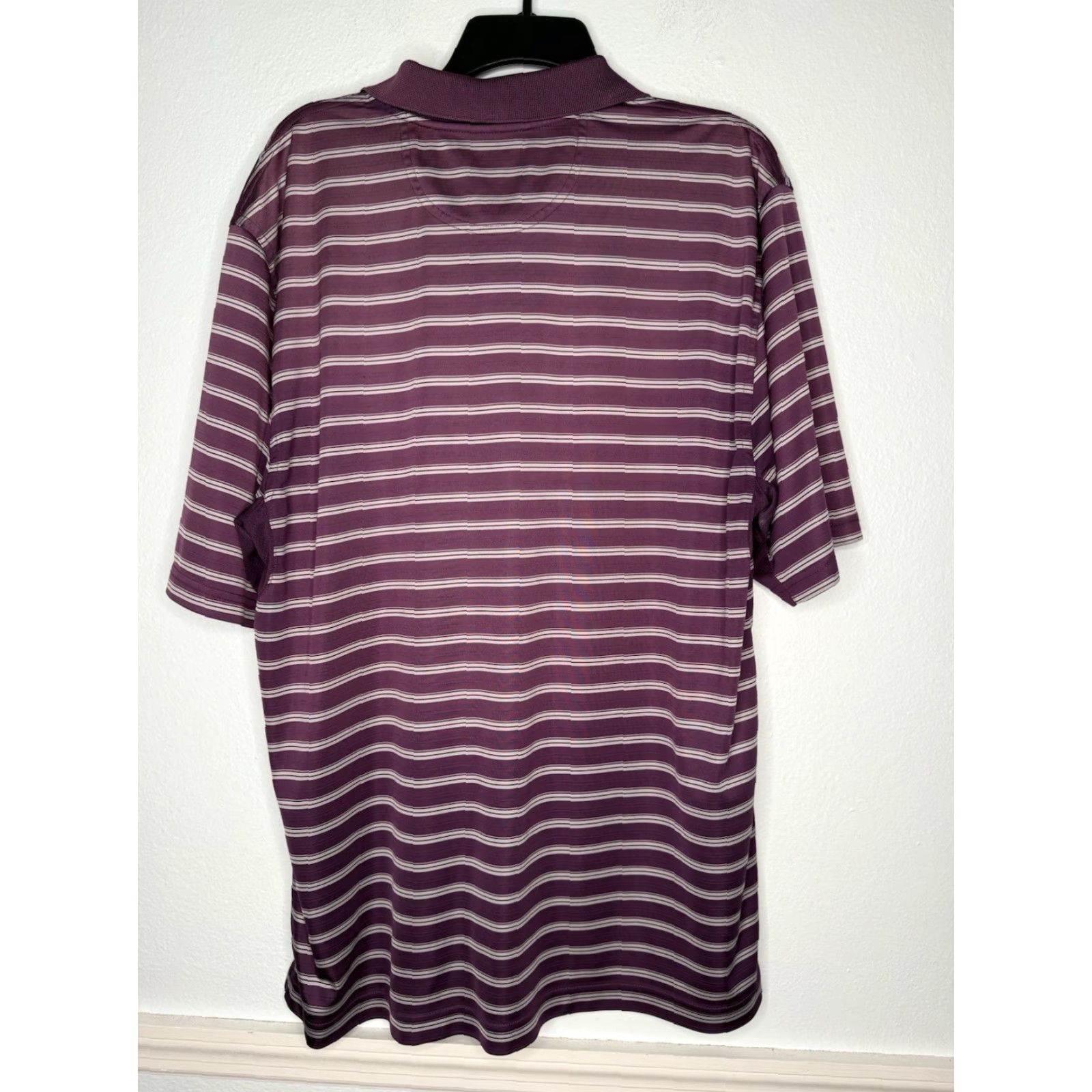 Vintage Greg Norman Polo Shirt Mens L Golf Logo Purple Striped Harbor Town Size US L / EU 52-54 / 3 - 2 Thumbnail
