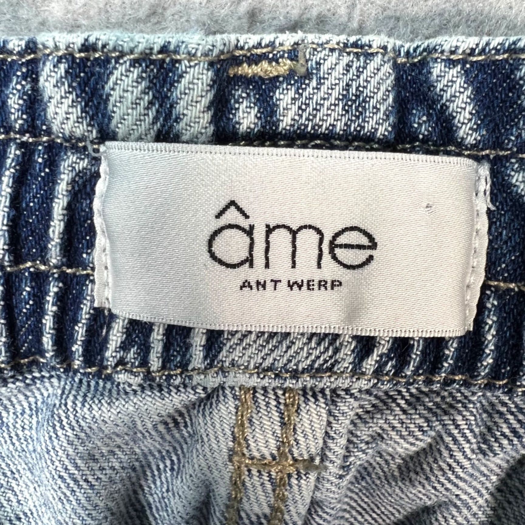 Denime Ame Antwerp Jeans Womens 38 Light-Wash Denim Elastic Waist Wide-Leg 5-Pocket 29in Inseam Summer Fall Vintage: No Mens/Womens: Womens Size 26" / US 2 / IT 38 - 3 Thumbnail