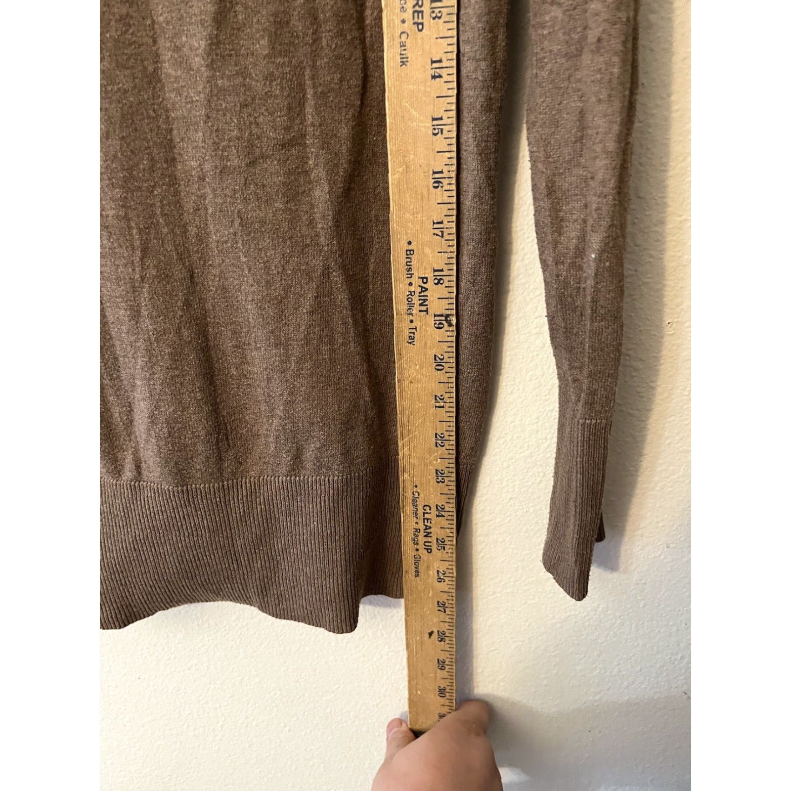 Banana Republic Banana Republic Cardigan Sweater Cotton Rabbit Hair Blend Button S Brown V-Neck Long Sleeve Women's S Ribbed Button Front Knit Size S / US 4 / IT 40 - 5 Thumbnail