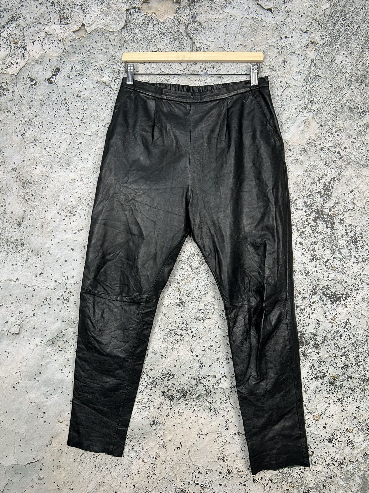 Ganni Ganni Avant Garde Genuine Leather Pants Grunge Rock Punk Size 26" / US 2 / IT 38 - 1 Thumbnail