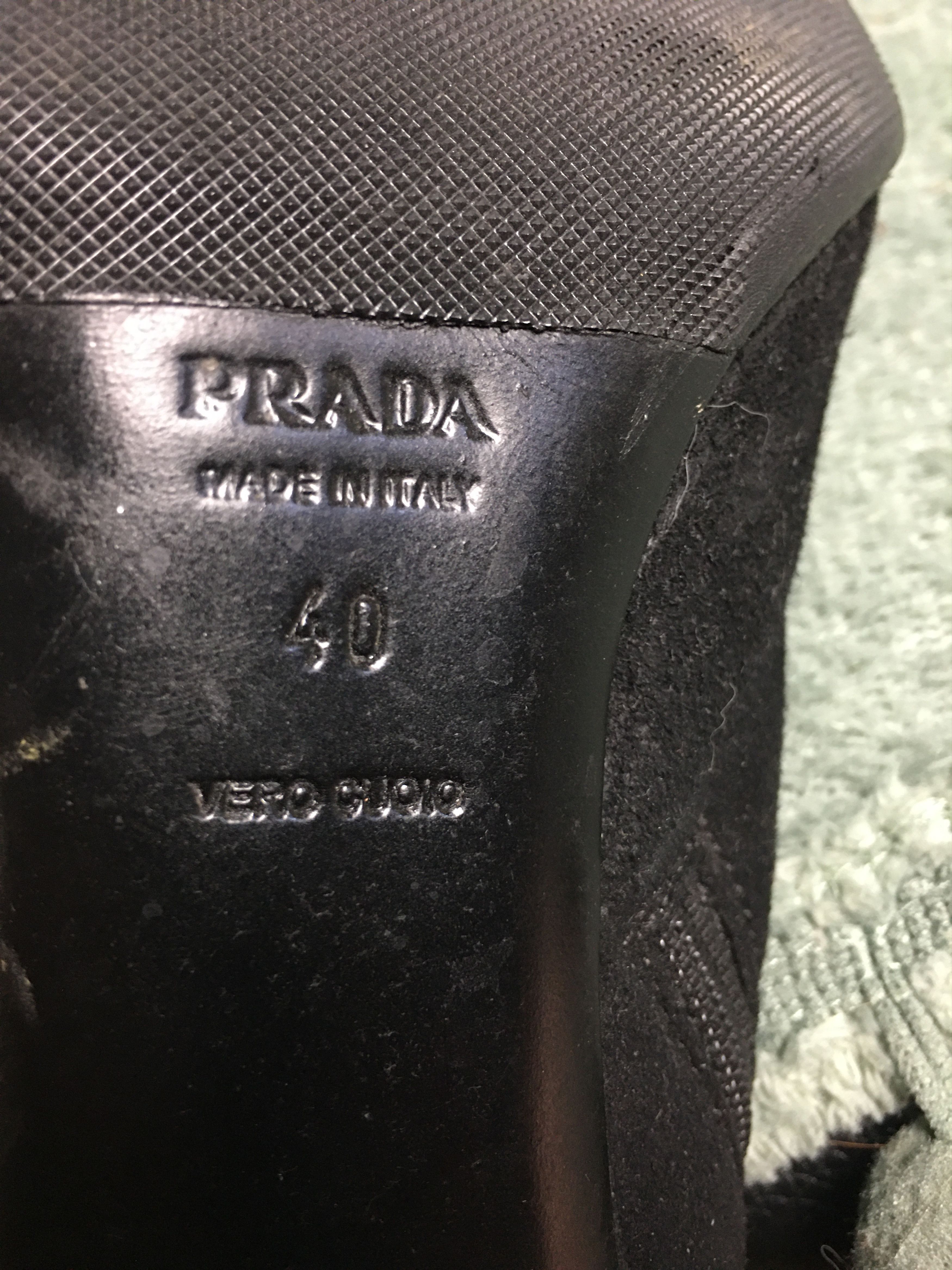 Prada Prada Suede Ankle Boots Black Heels EU 40 Size US 10 / IT 40 - 11 Thumbnail