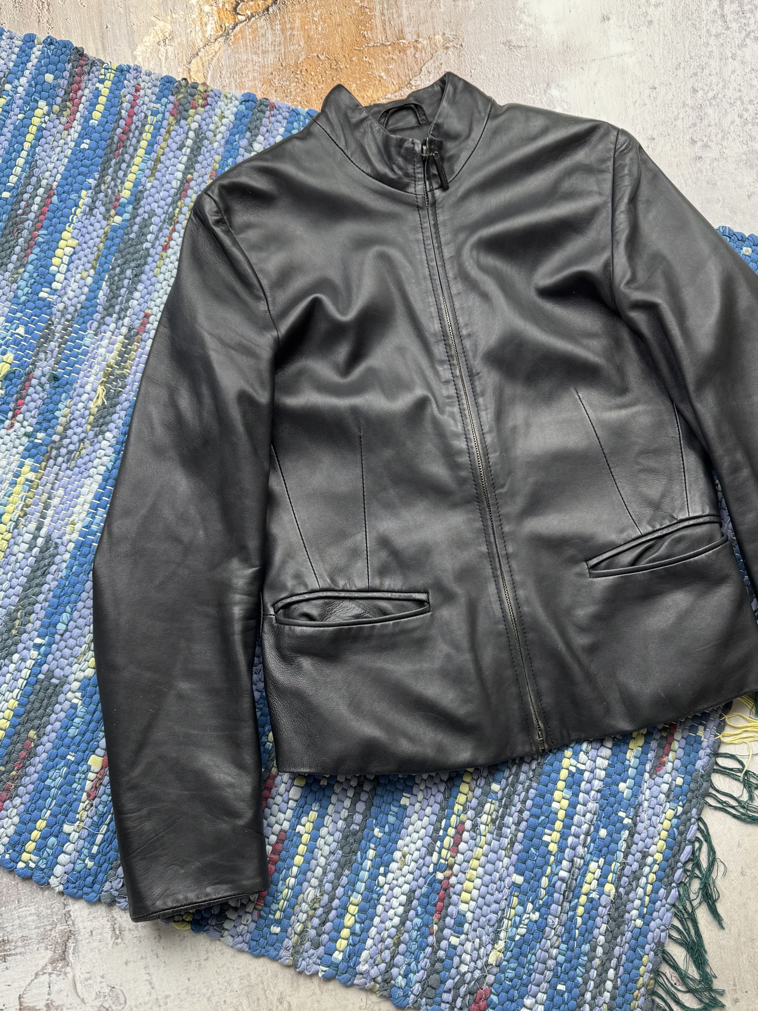 Vintage Vintage Cropped Leather Jacket A524D15(25) Size M / US 6-8 / IT 42-44 - 2 Thumbnail