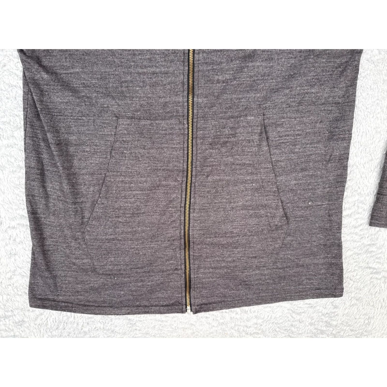 The North Face VINTAGE The North Face Jacket Men Large Gray Heather Jersey Fabric Hood Cotton Tri-Blend Size US L / EU 52-54 / 3 - 7 Thumbnail