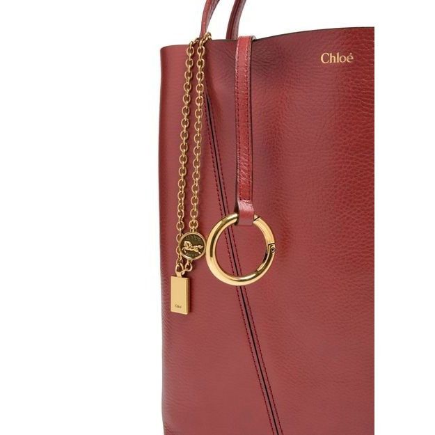Chloe Chloe Medium Spin Brunet Pink Grained Leather Tote Bag New & Size ONE SIZE - 5 Thumbnail