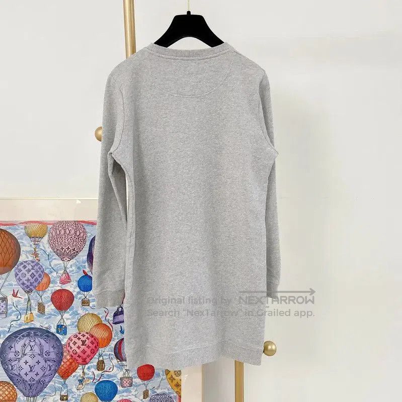 Kenzo KENZO Gray Long Sleeve Cotton Dress . Size S / US 4 / IT 40 - 2 Thumbnail
