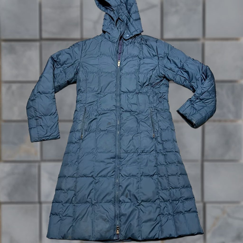 Patagonia Patagonia Jacket Womens XS Down With It Parka Puffer Coat Hooded Long Blue Stains Womens XS Jacket Size XS / US 0-2 / IT 36-38 - 1 Thumbnail