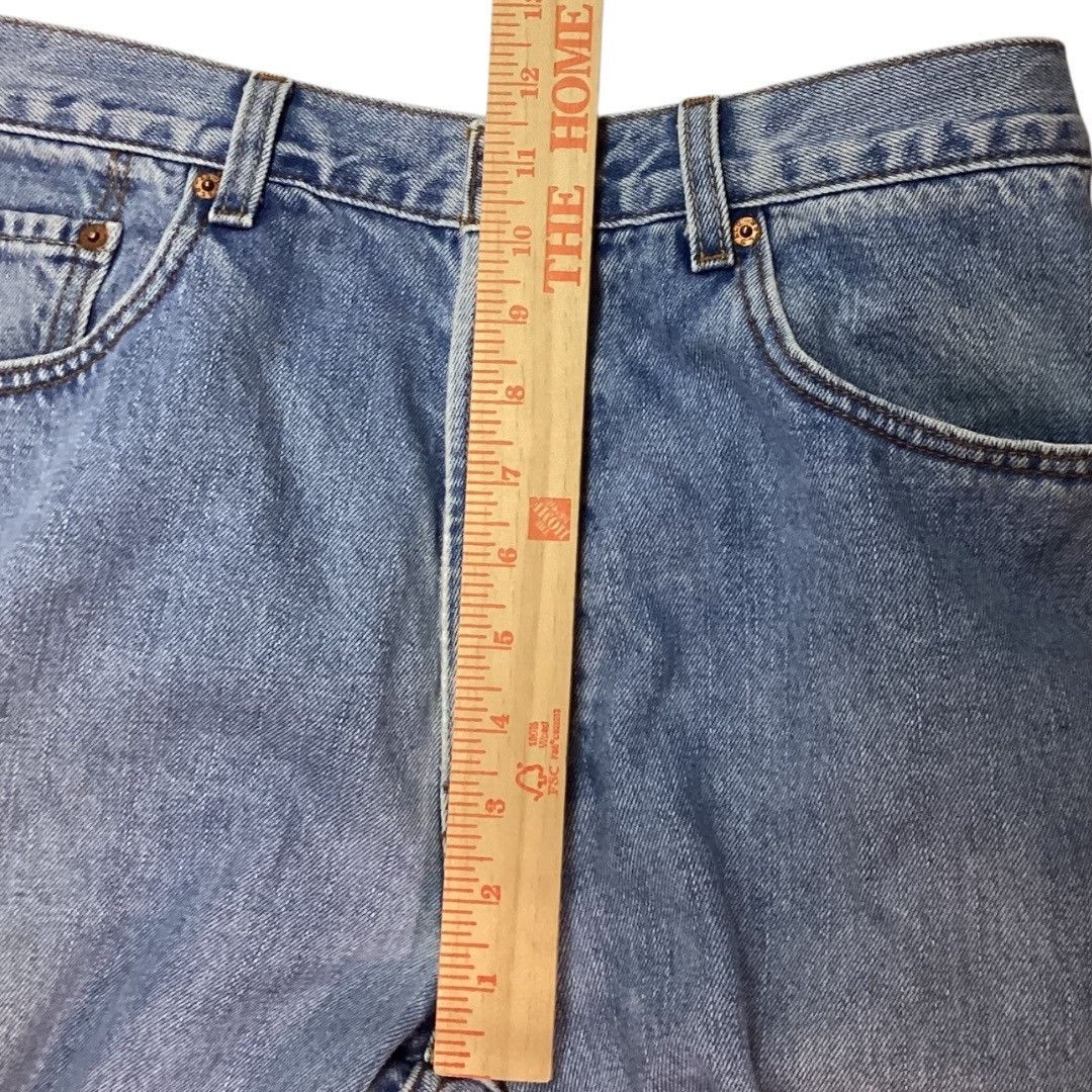 Levi's Levi's 550 Relaxed Fit Light Wash Denim Jeans Y2K Black Batw Size US 36 / EU 52 - 4 Thumbnail