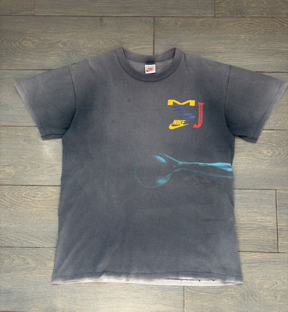 Nike VTG 90's Nike Jordan 23 Double Sided Single Stitch T-Shirt Size US L / EU 52-54 / 3 - 2 Thumbnail