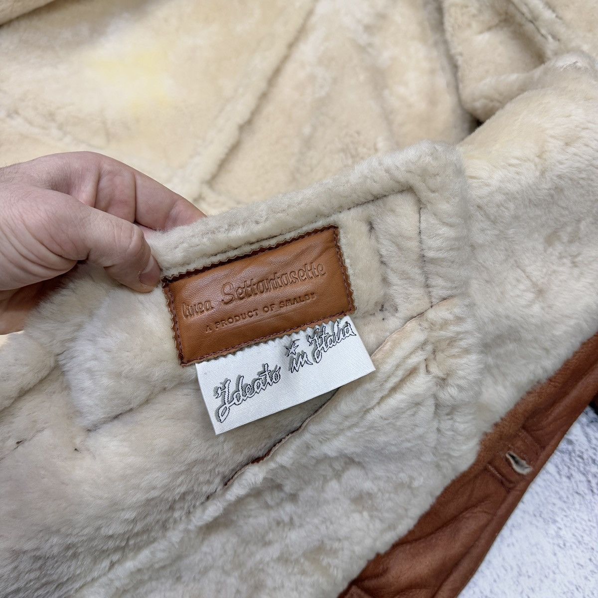 Francesco Smalto Vtg SMALTO Linea 77 Shearling Coat Italian Leather Sheepskin Size US S / EU 44-46 / 1 - 17 Thumbnail