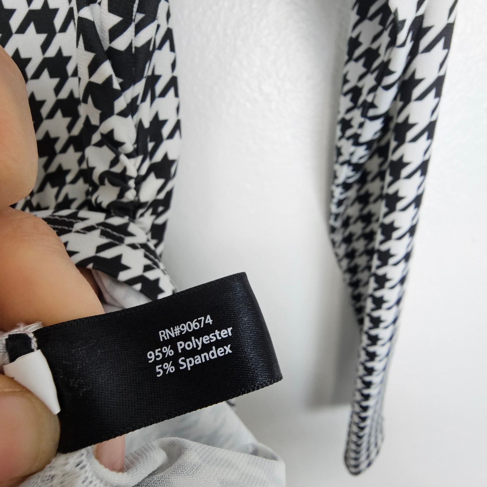Boston Proper Boston Proper Blouse Turtleneck Black White Houndstooth XXS Size XXS / US 00 / IT 34 - 8 Thumbnail