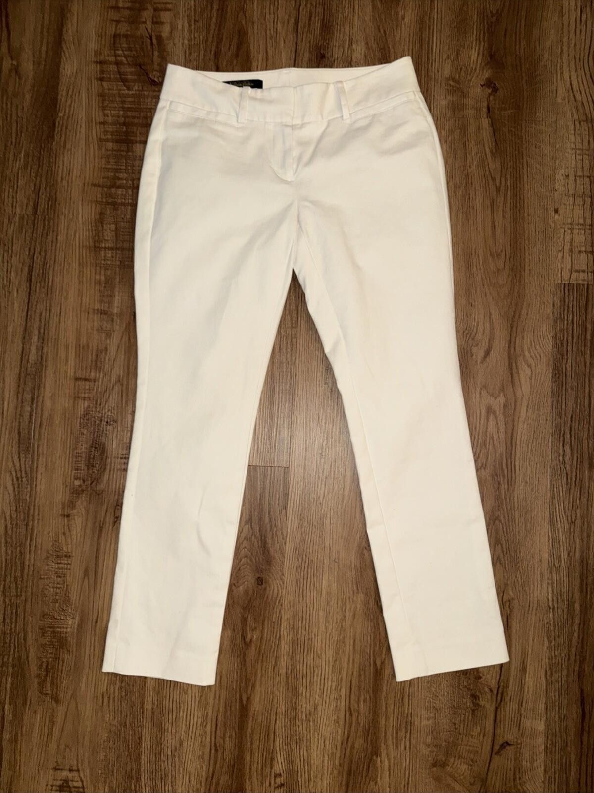 Brooks Brothers Brooks Brothers Ankle Pants Womens White Lucia Fit Stretch Size 26" / US 2 / IT 38 - 1 Thumbnail