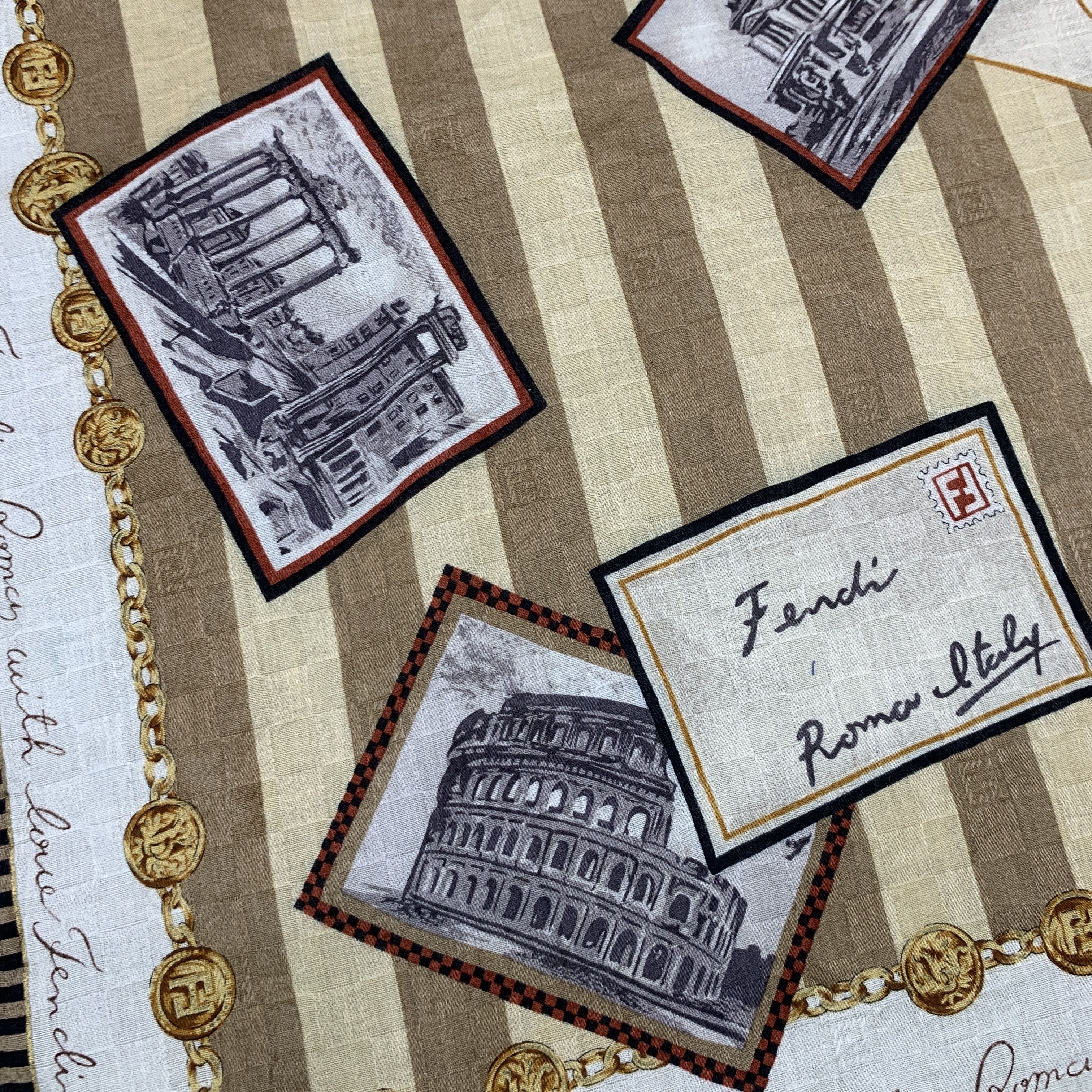 Fendi × Vintage Vintage Fendi Neckerchief/ Handkerchief - HKA938 Size ONE SIZE - 4 Thumbnail