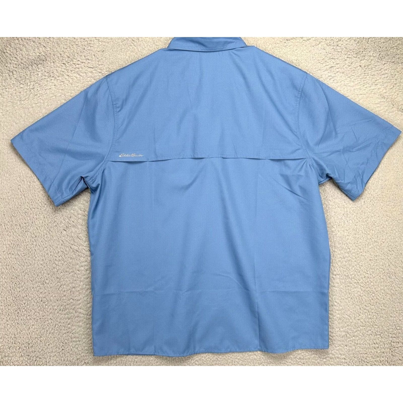 Eddie Bauer Eddie Bauer Button Up Shirt Mens XL Blue Ripstop Hiking Outdoor Pocket Vented Size US XL / EU 56 / 4 - 3 Thumbnail