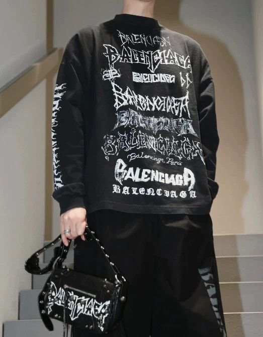 Balenciaga Balenciaga Black Sanskrit graffiti multi-element full-prin Size US L / EU 52-54 / 3 - 5 Thumbnail