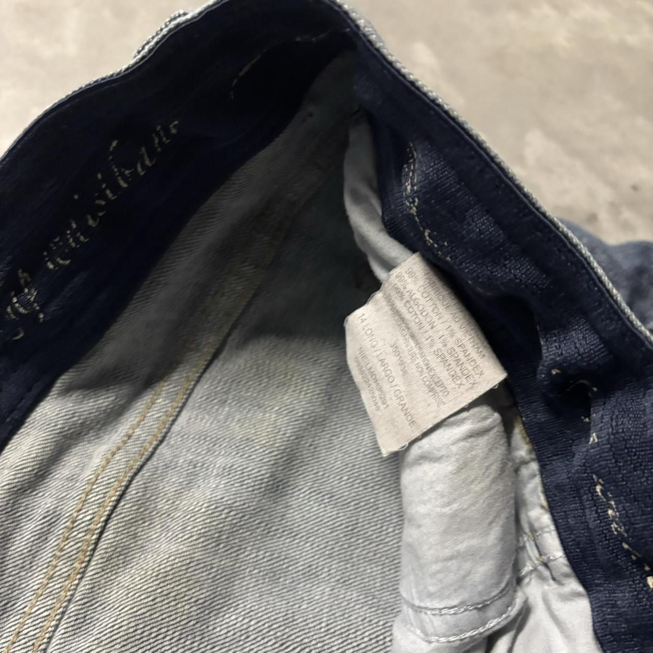 Japanese Brand × Vintage Crazy Vintage Y2K/2000s Grunge Dark Wash Bootcut Denim Jeans! Size US 36 / EU 52 - 7 Thumbnail