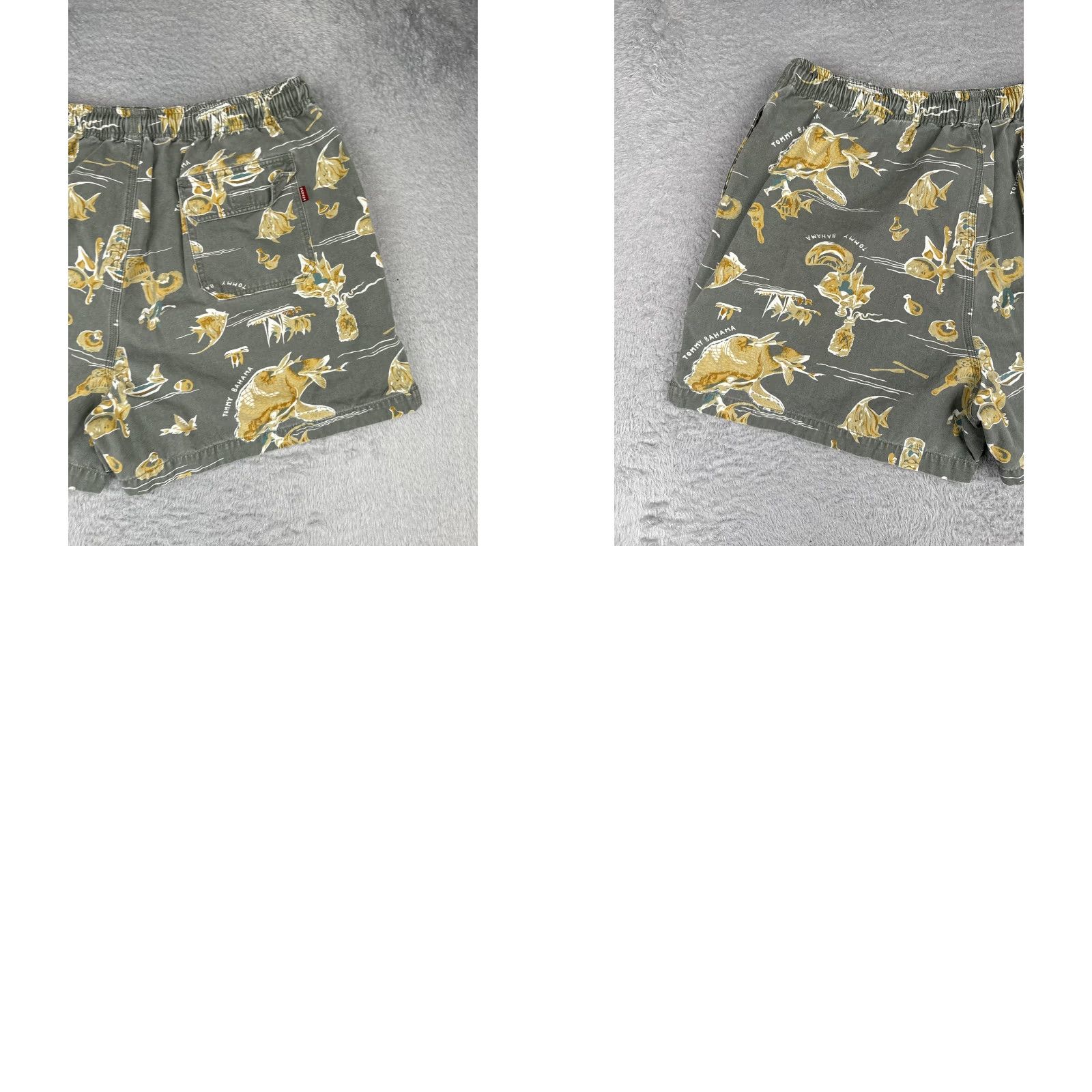 Tommy Bahama VINTAGE Tommy Bahama Shorts Mens XL Green Relax Tropical Fish Print Drawstring Hawaiian Size US 36 / EU 52 - 9 Thumbnail