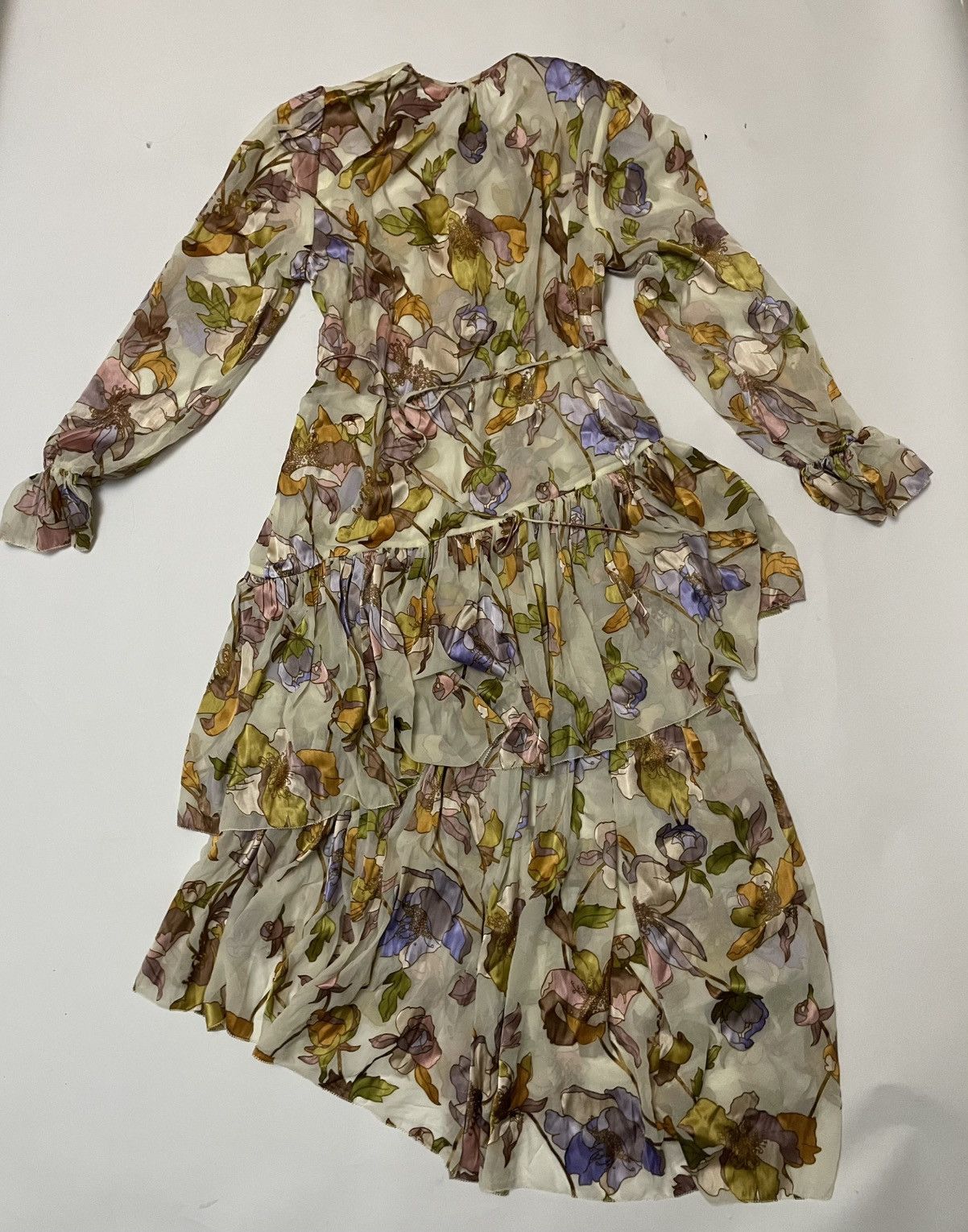 Zimmermann Floral silk Zimmermann midi dress puffed sleeves flounces Size M / US 6-8 / IT 42-44 - 2 Thumbnail