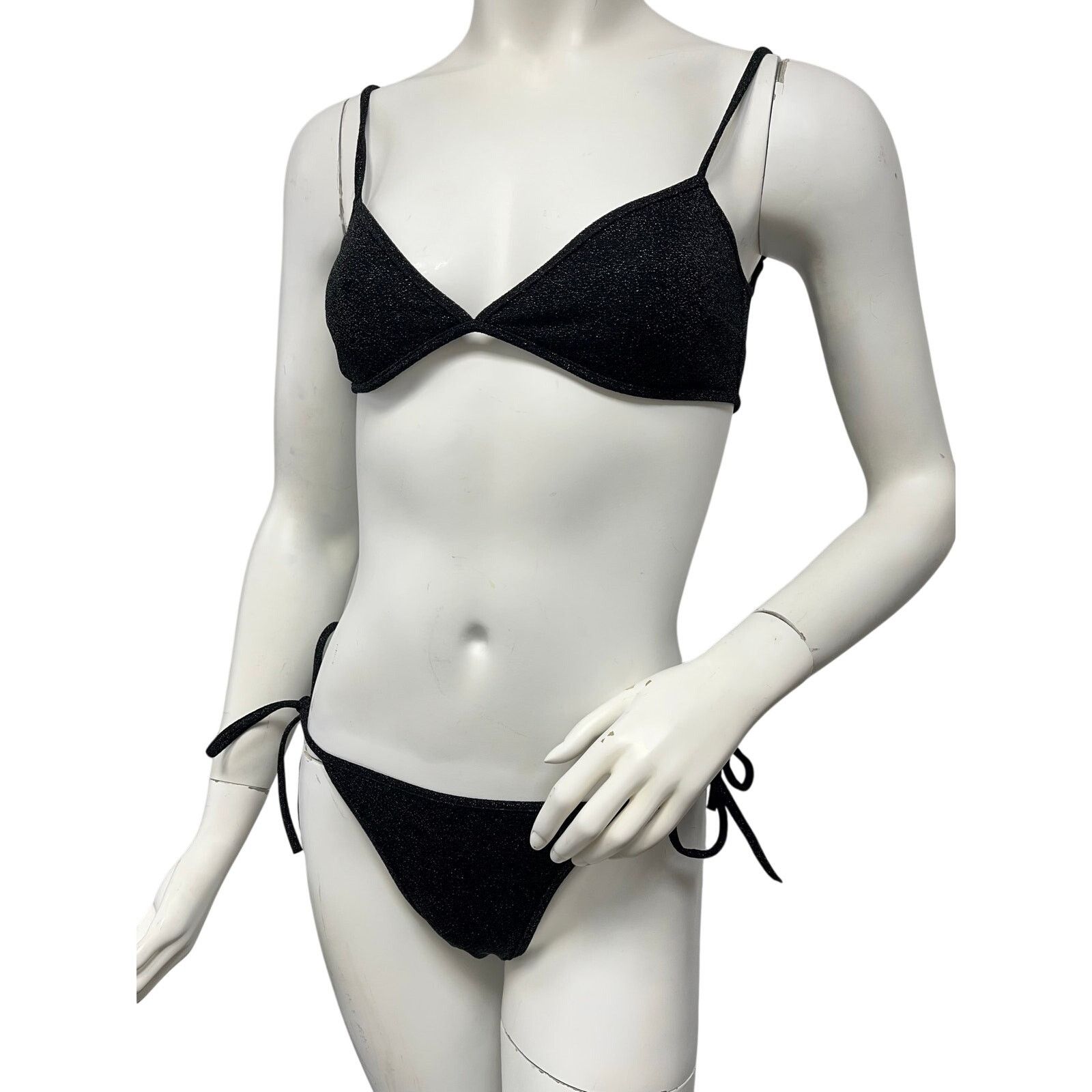 Balenciaga Authentic Balenciaga Metallic Glitter Triangle Bikini Set Size S / US 4 / IT 40 - 1 Thumbnail