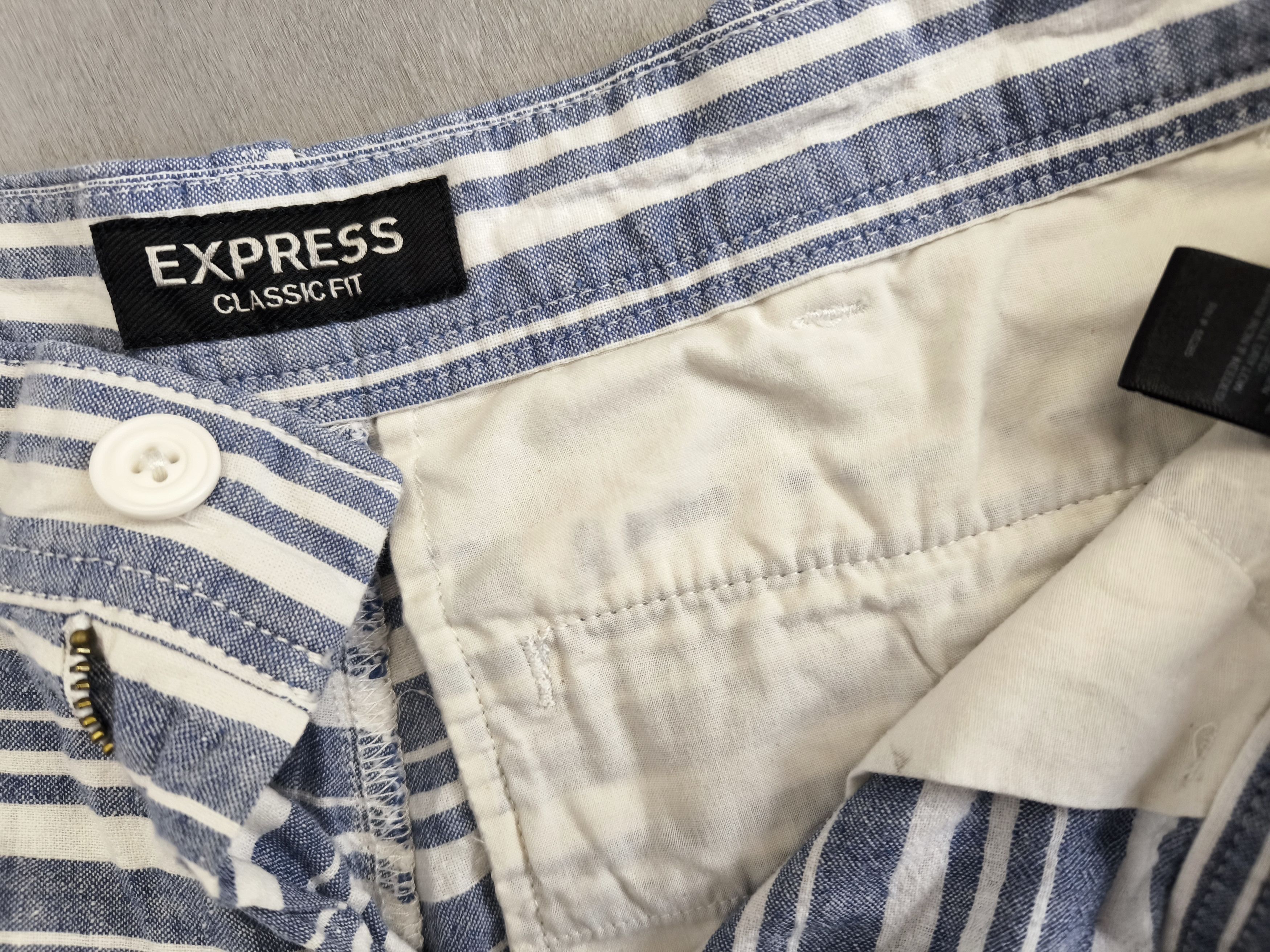 Express Express Classic fit shorts Linen blend 30 Size US 30 / EU 46 - 3 Thumbnail